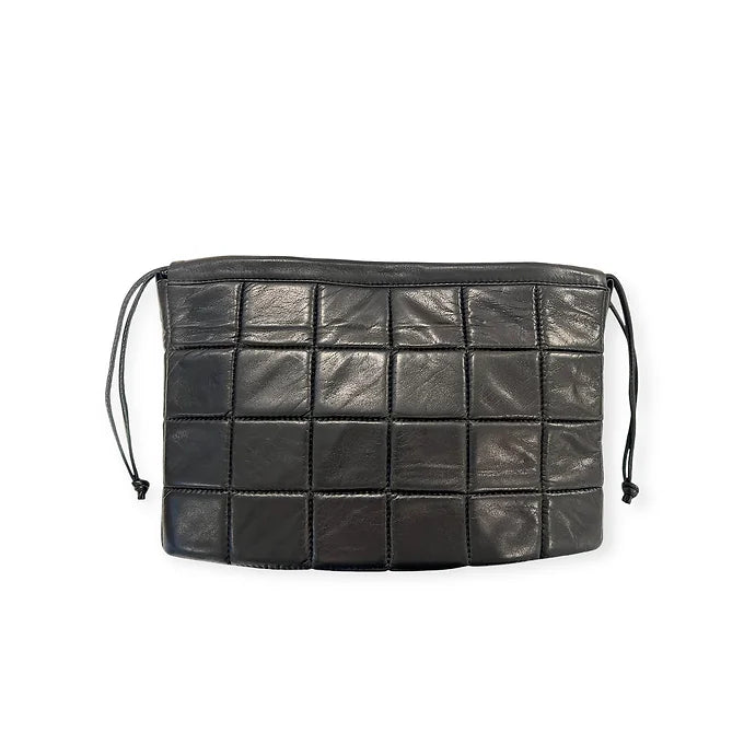Drawstring Pocket - String medium - Quilted black