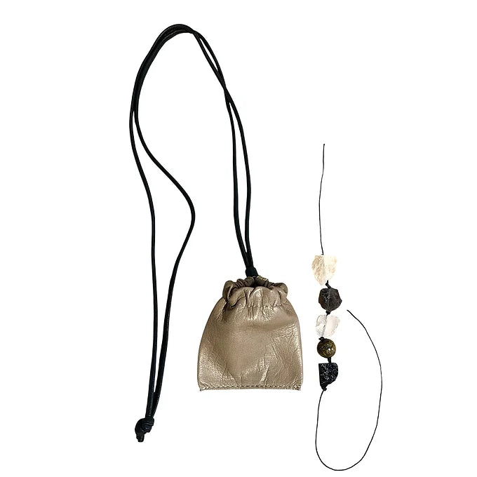 Pochette à lien de serrage - String mini - Taupe