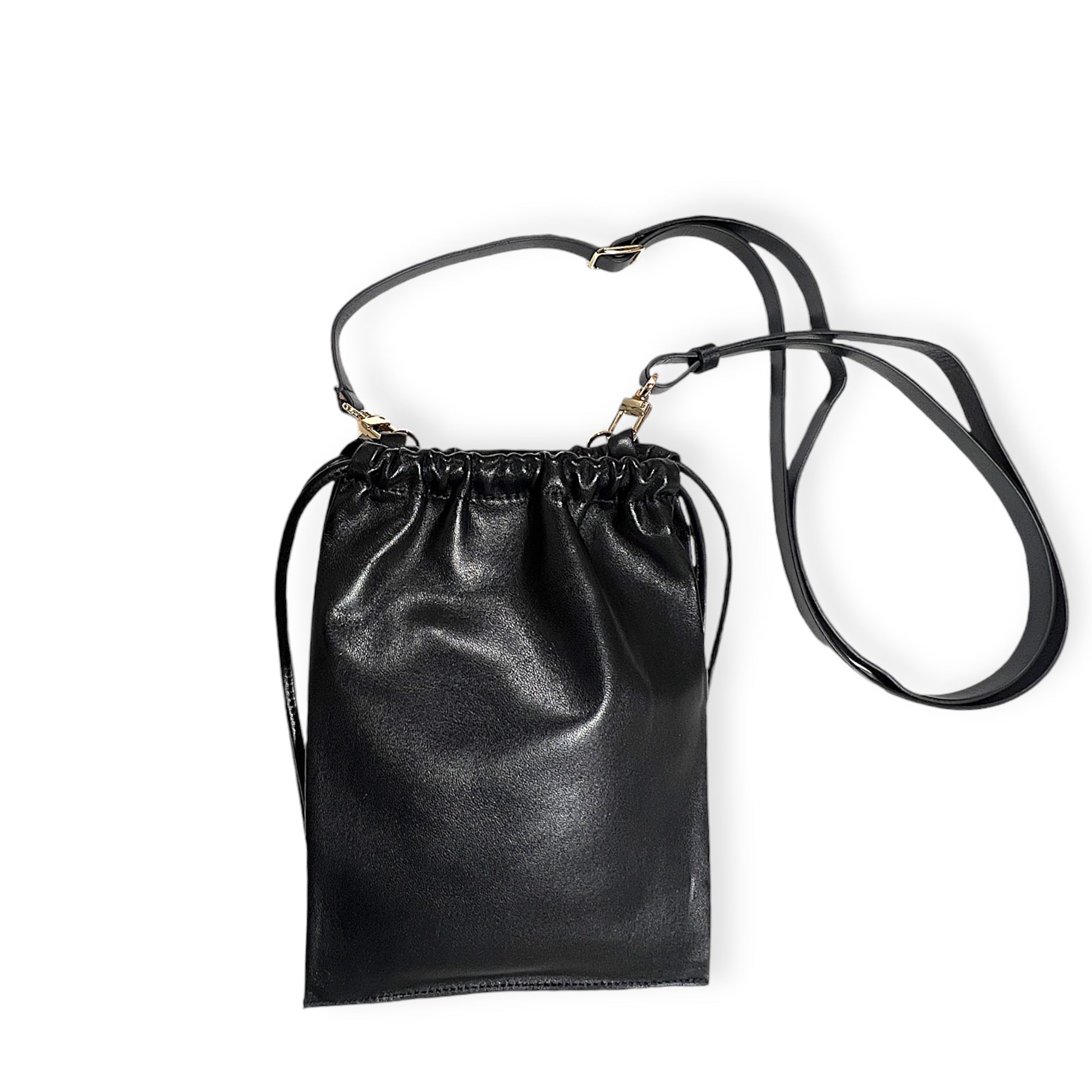 Pochette à lien de serrage - String micro - Noir