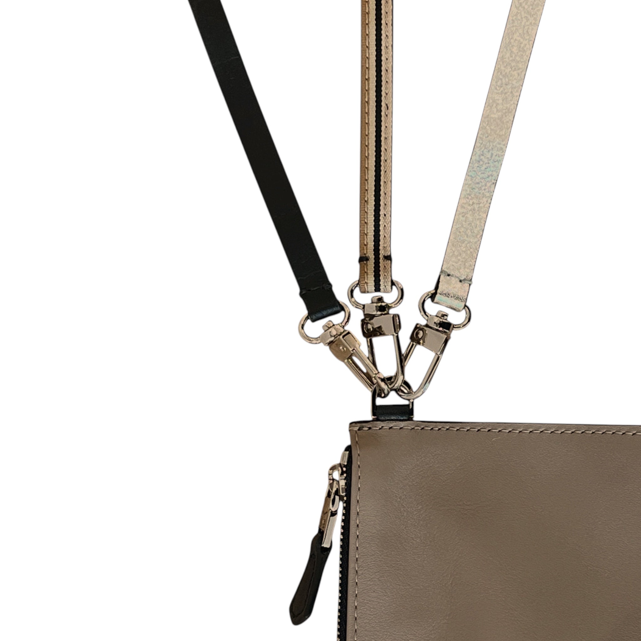 Pocket - Medium zip - Taupe and black