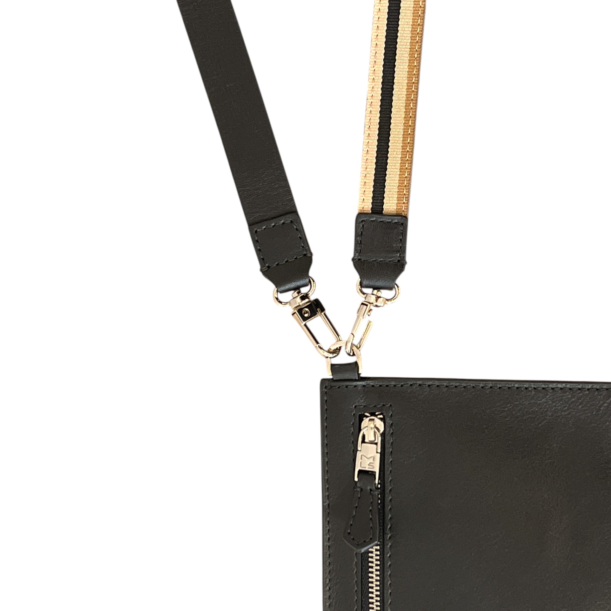 Pocket - Zip medium cut - Black with silver trim