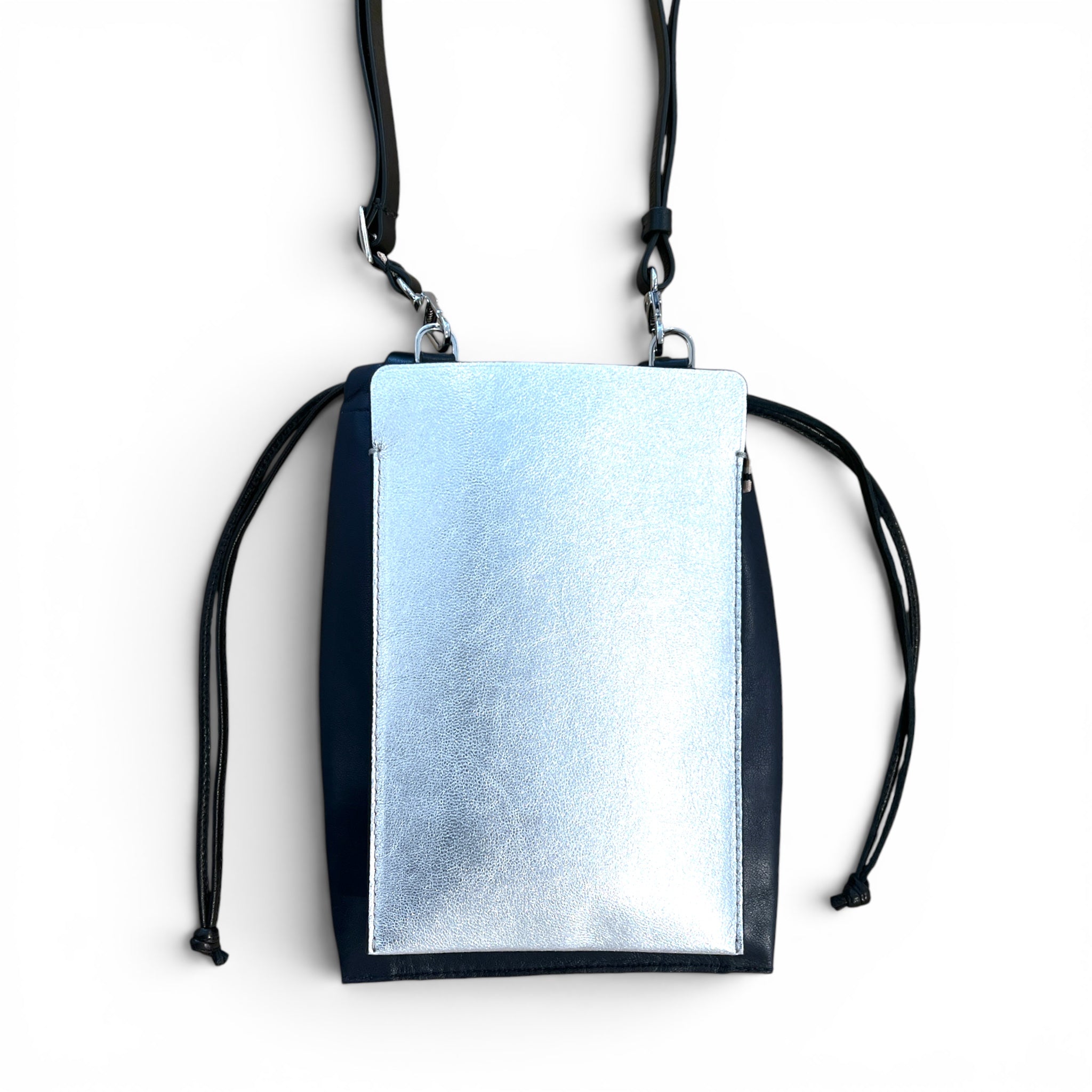 Pochette à lien de serrage - String nano - Bleu encre