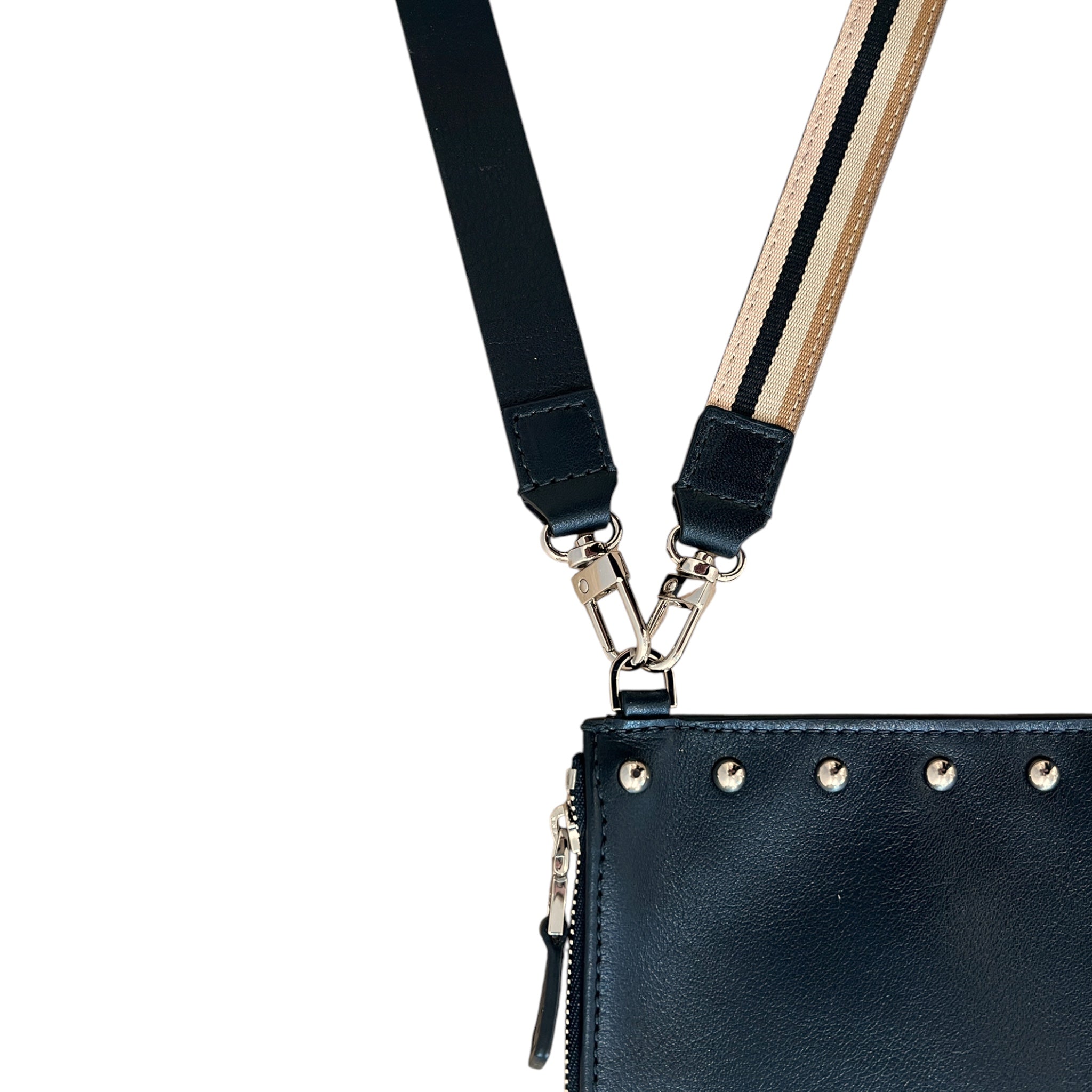 Pocket shoulder strap - Medium Zip - Black studded