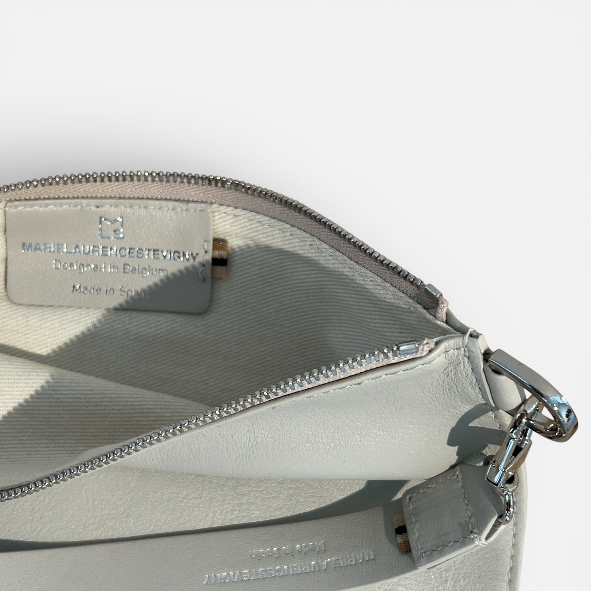 Pochette bandoulière - Zip XL - écrue
