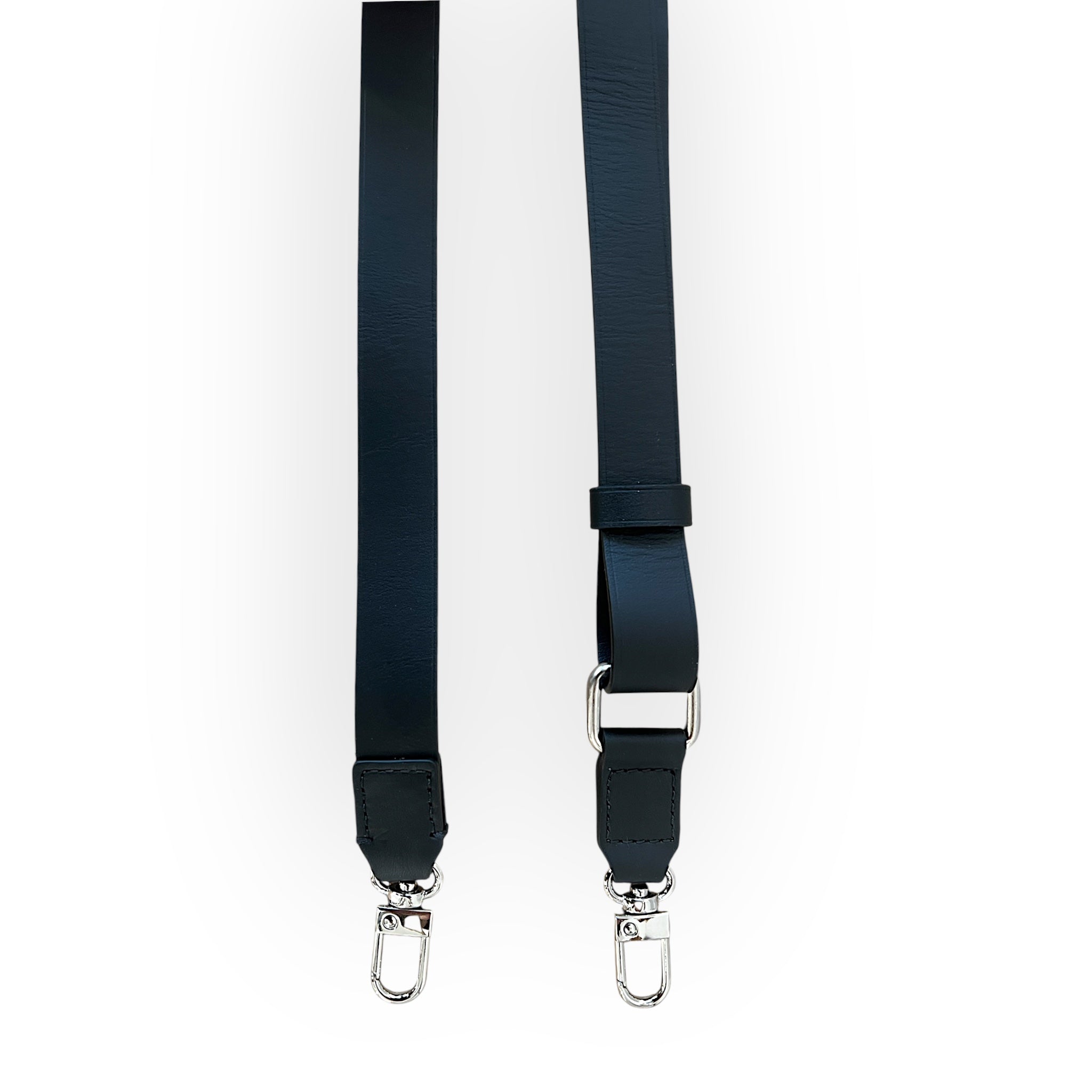 Duo pochette pliée à rabat avec pochette Duo zippée medium- ébène ébène - finition argent