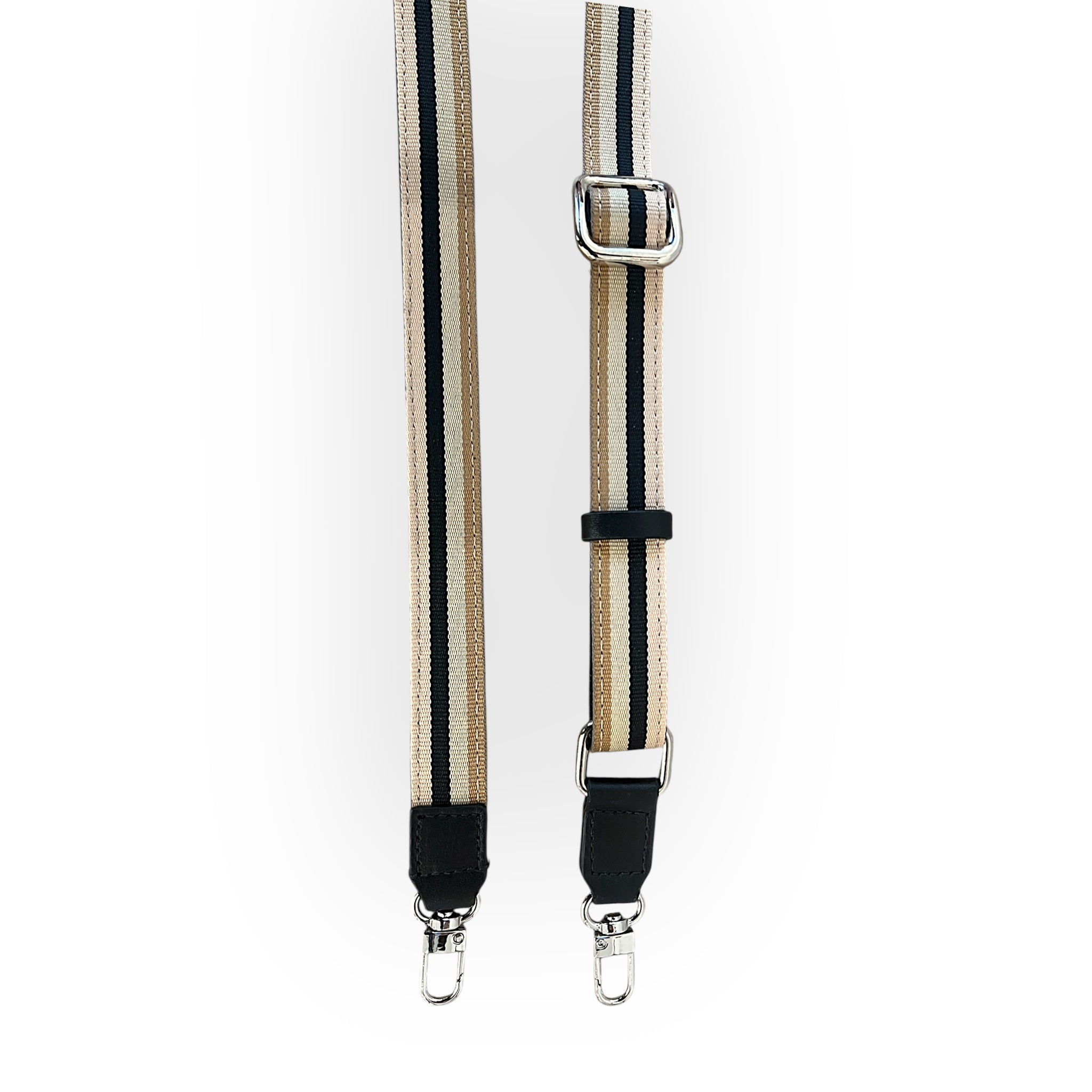 Duo pochette pliée à rabat avec pochette Duo zippée medium- ébène ébène - finition argent