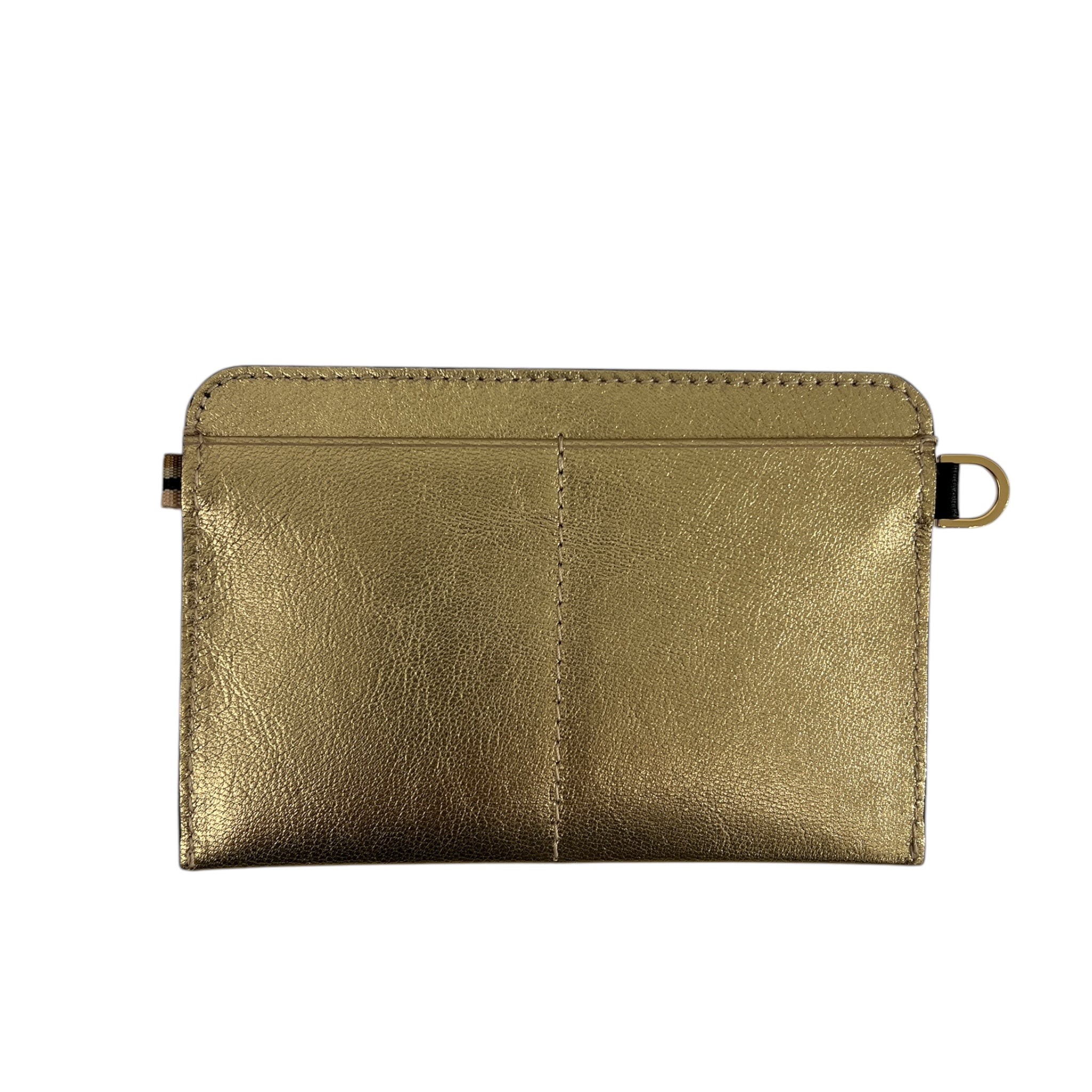 Portefeuille RFID - Zip Travel - métallisé or et finitions dorées