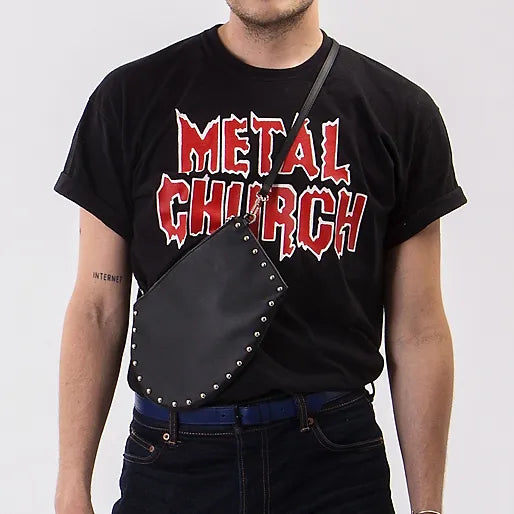 Pocket shoulder strap - Medium Zip - Black studded