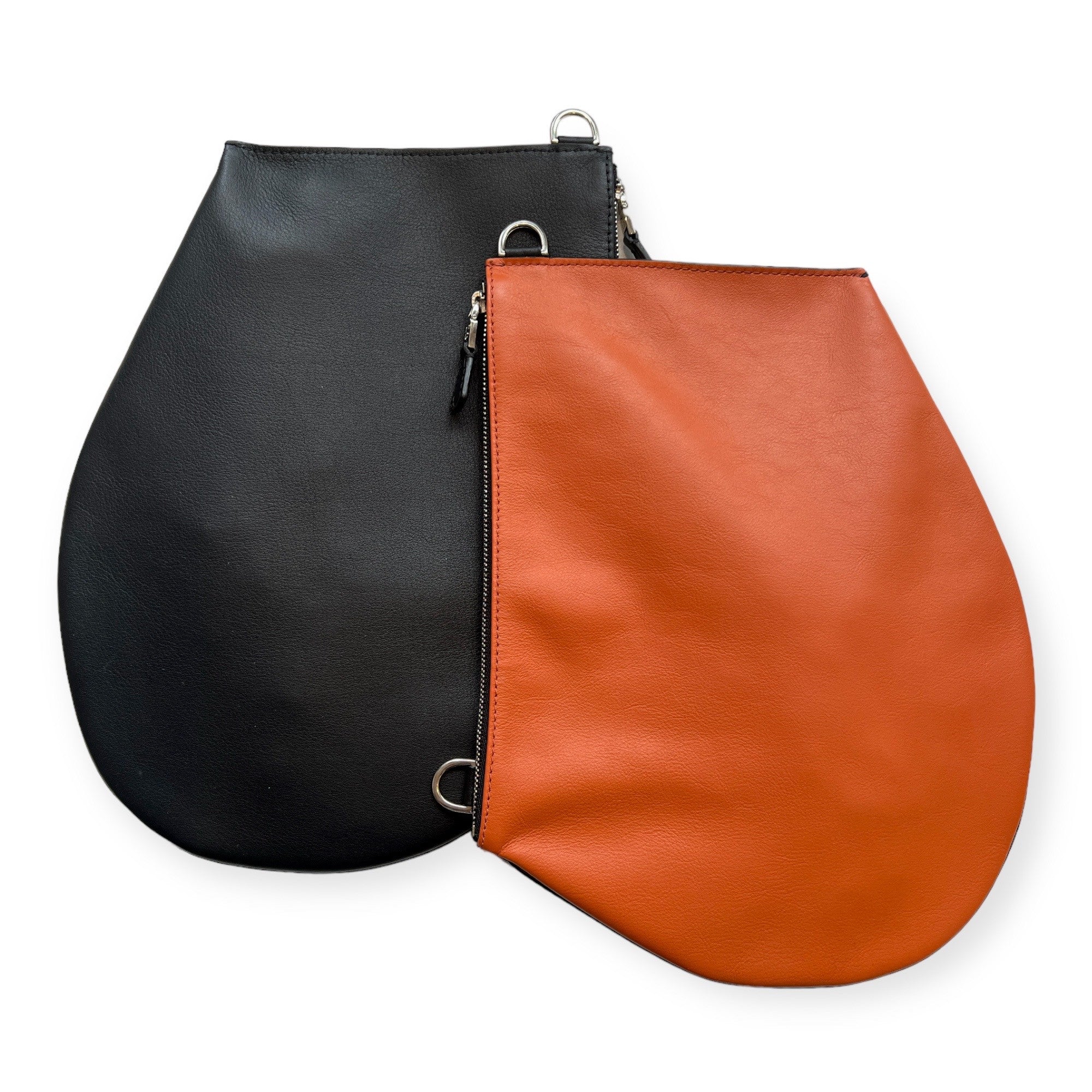 Pochette bandoulière - Zip XL - Orange et noir