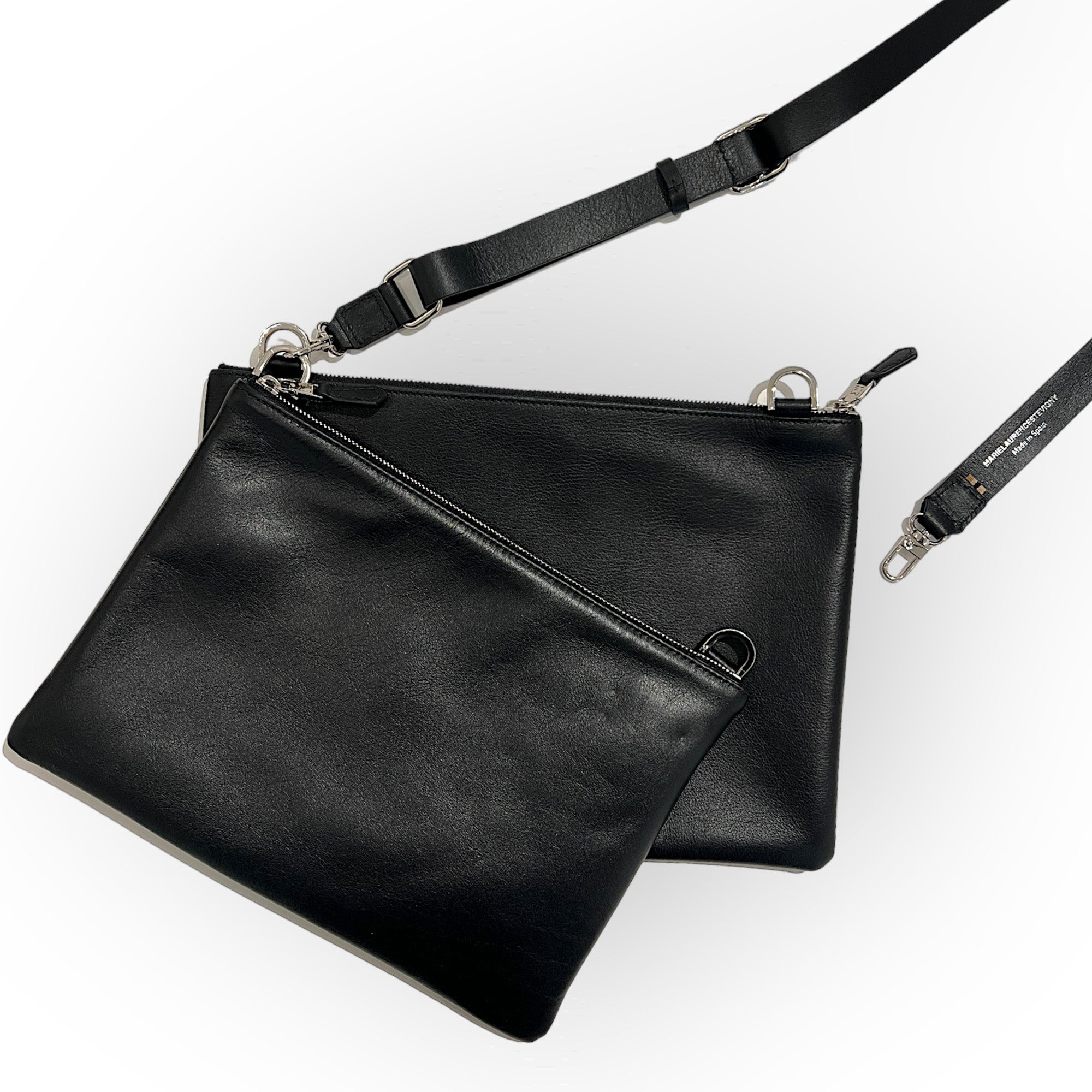 MARIELAURENCESTEVIGNY_DUO Pocket mixte Black black with large cross strap black .JPG