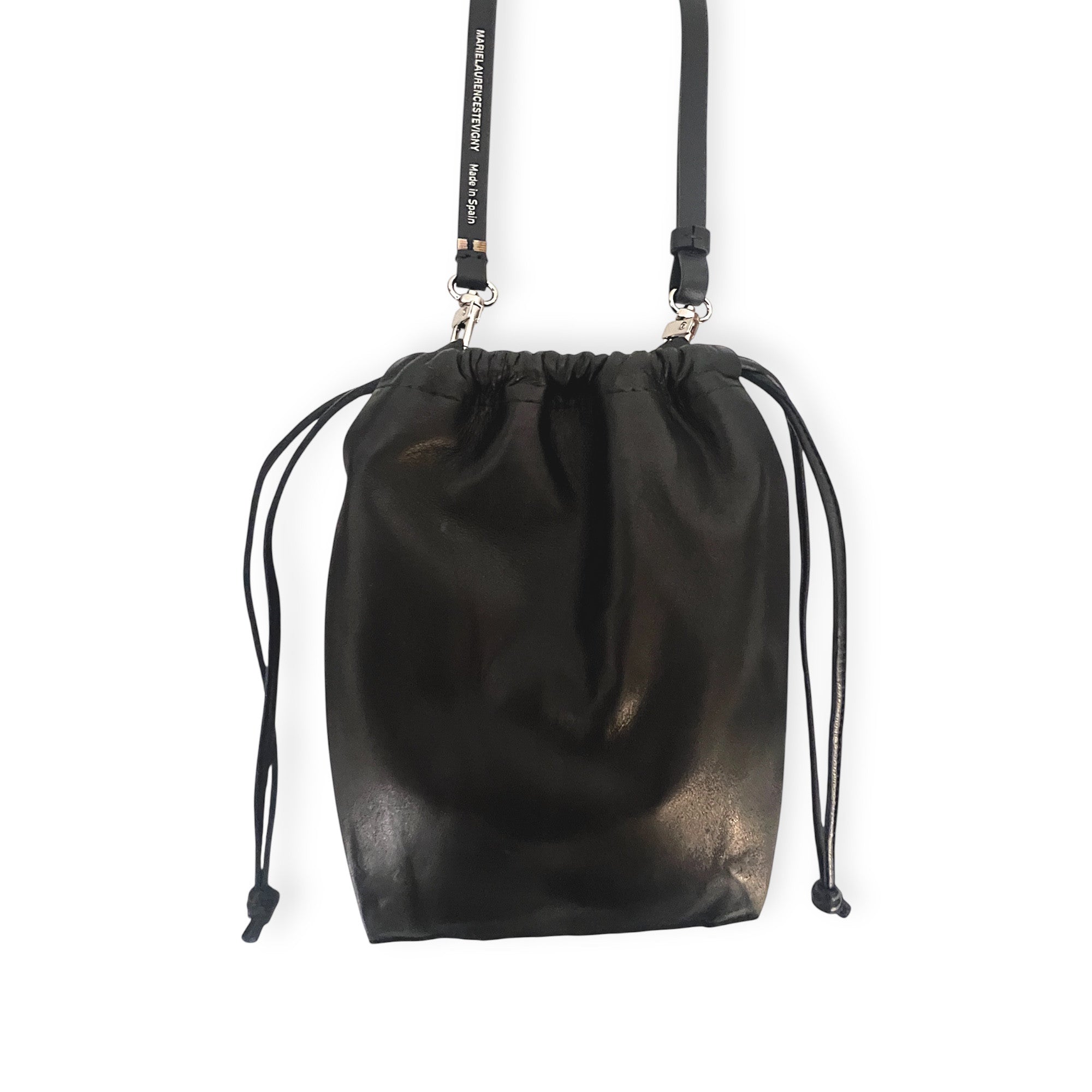 MARIELAURENCESTEVIGNY Phone bag Skin classic edition- back- with black string pouch behind
