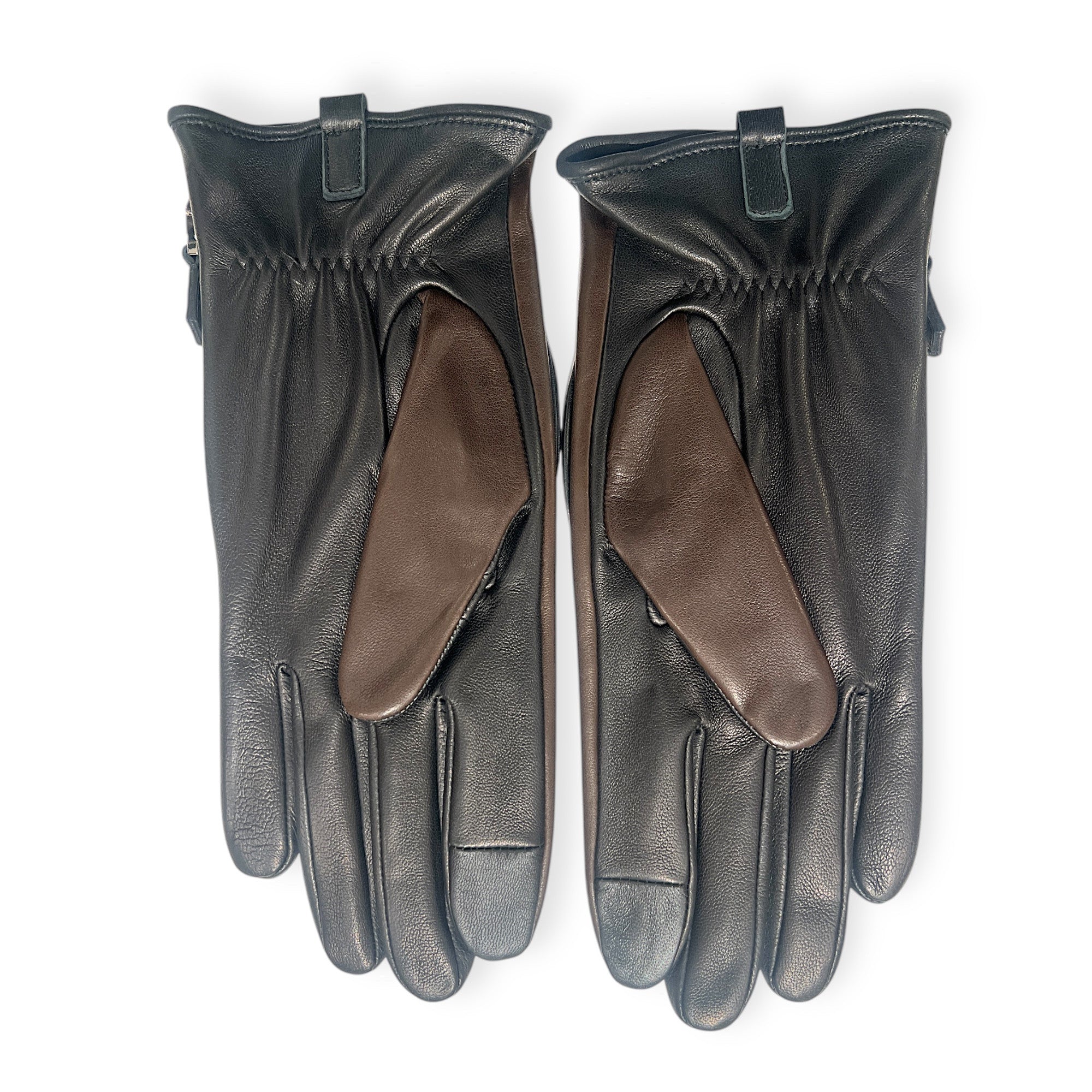 skin classic pocket gloves-ebony black palmside..JPG