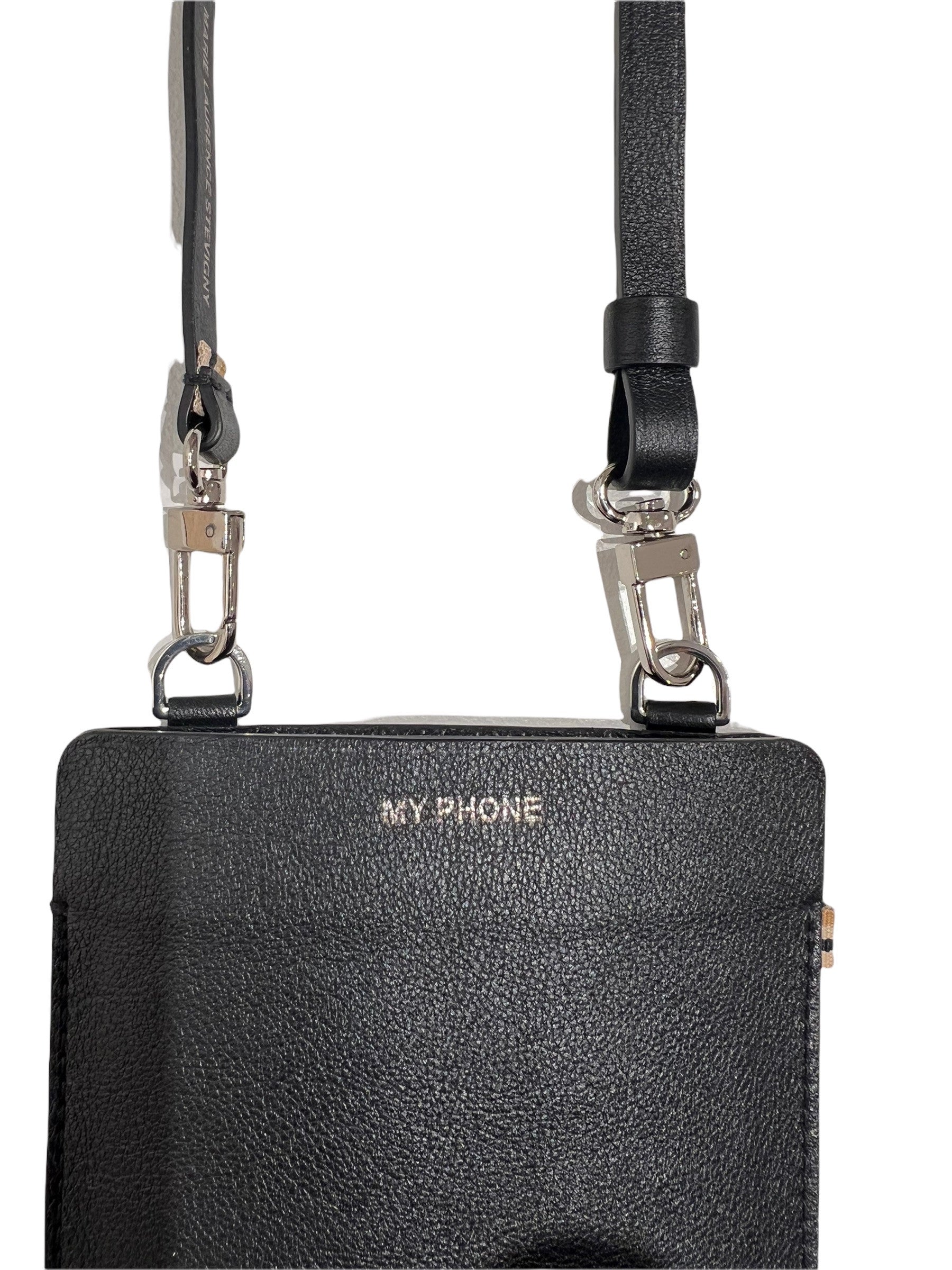 Phone bag - My phone - Black with silver trim
