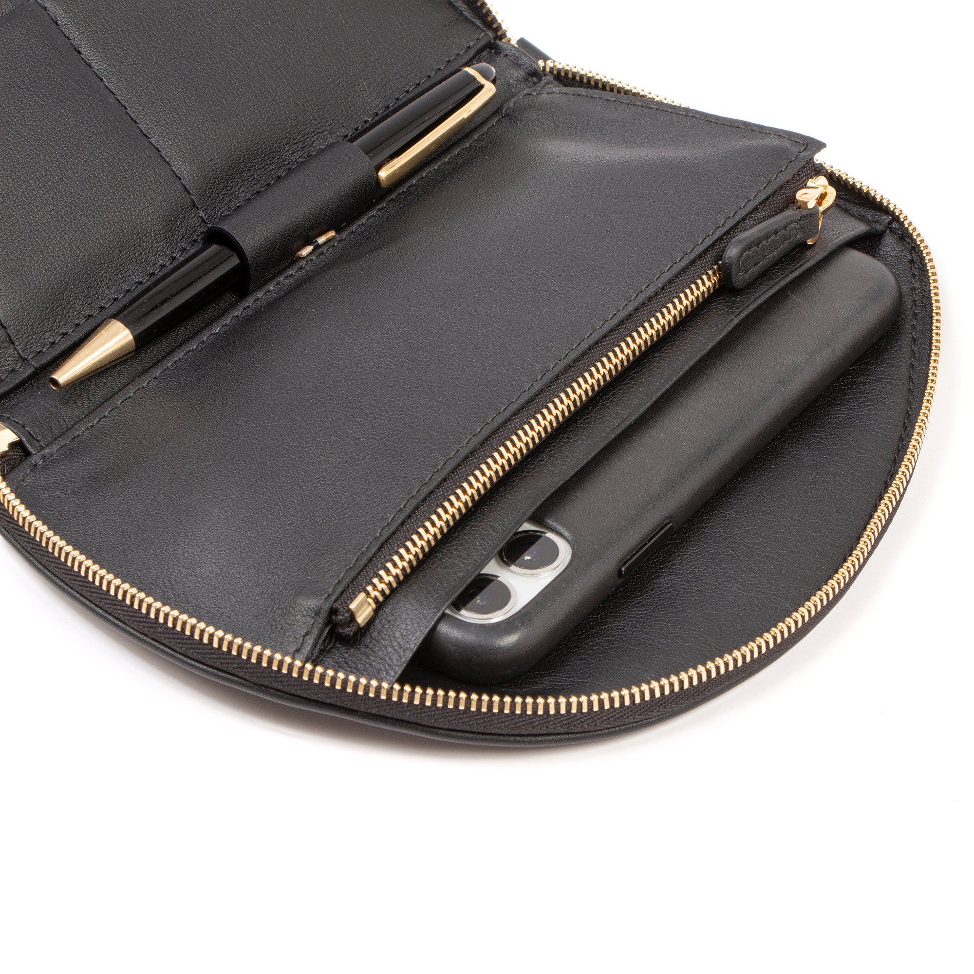 Pocket organizer - Pocket medium - Black with gold trim