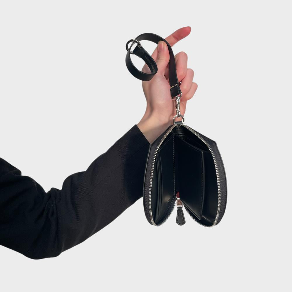 Pochette organisée - Pocket micro - Noir et finitions argentées