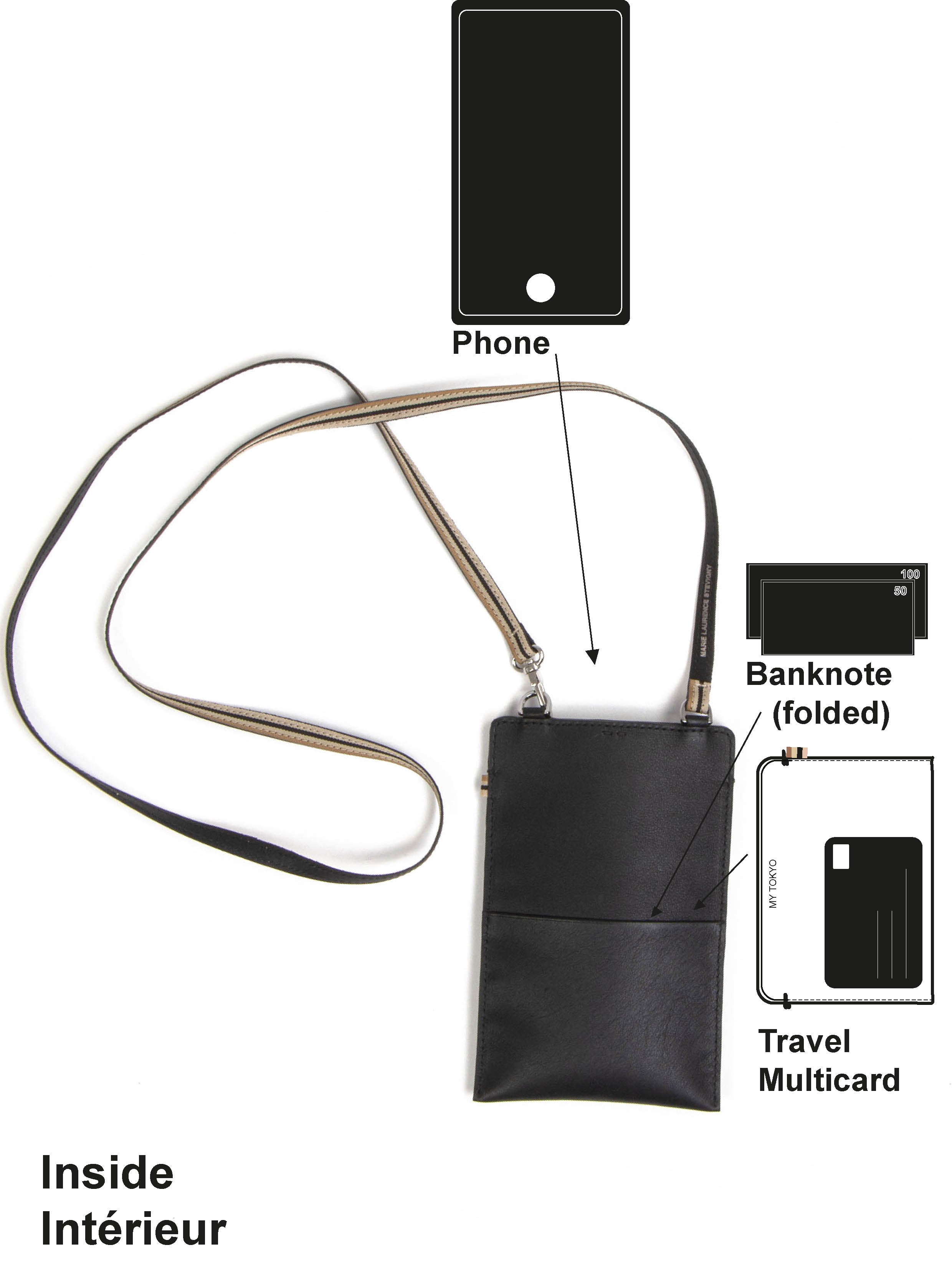 Phone - phone bag - phone case- leather