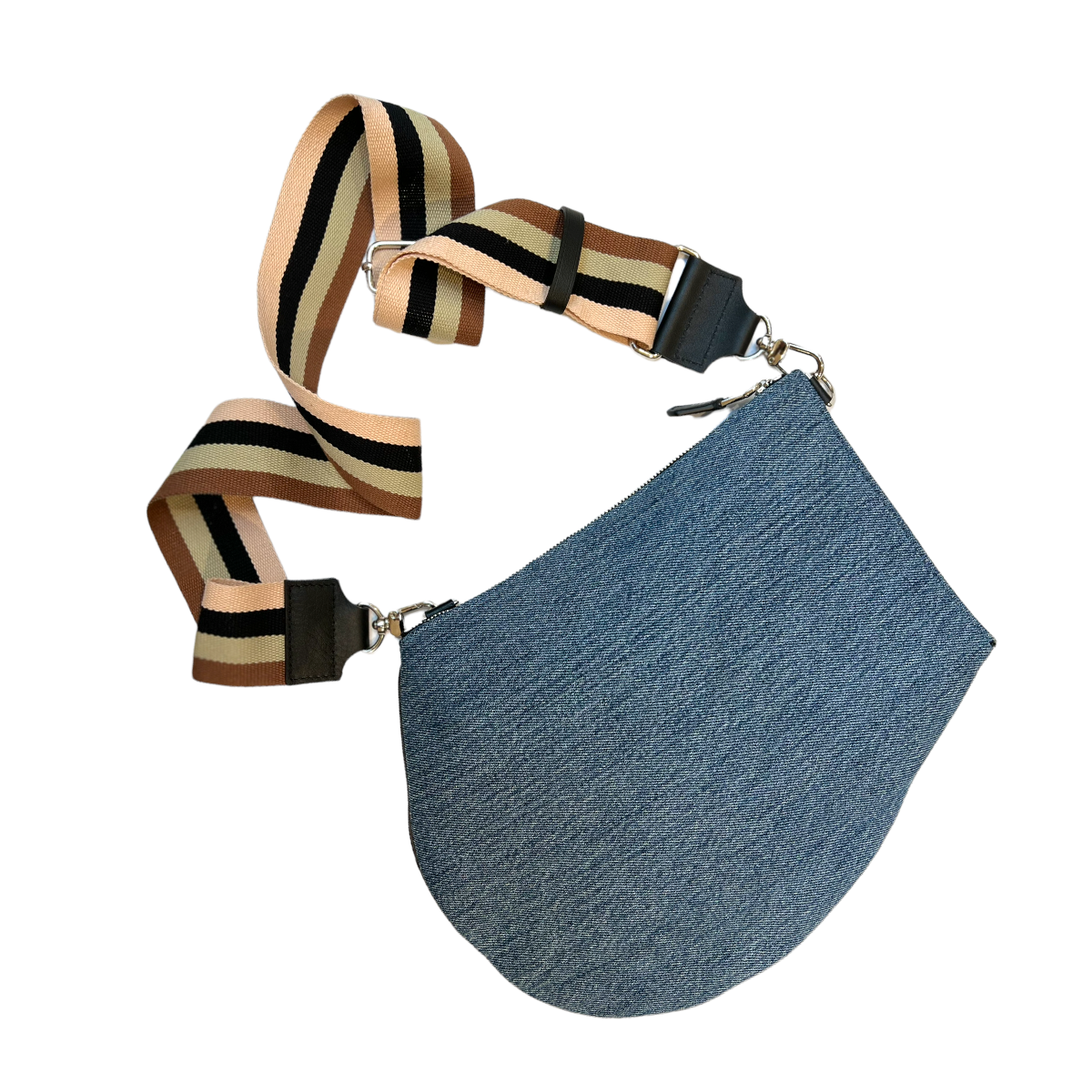 Marielaurencestevigny.XL Skin removable shouder strap with Zip XL denim up cycled .PNG