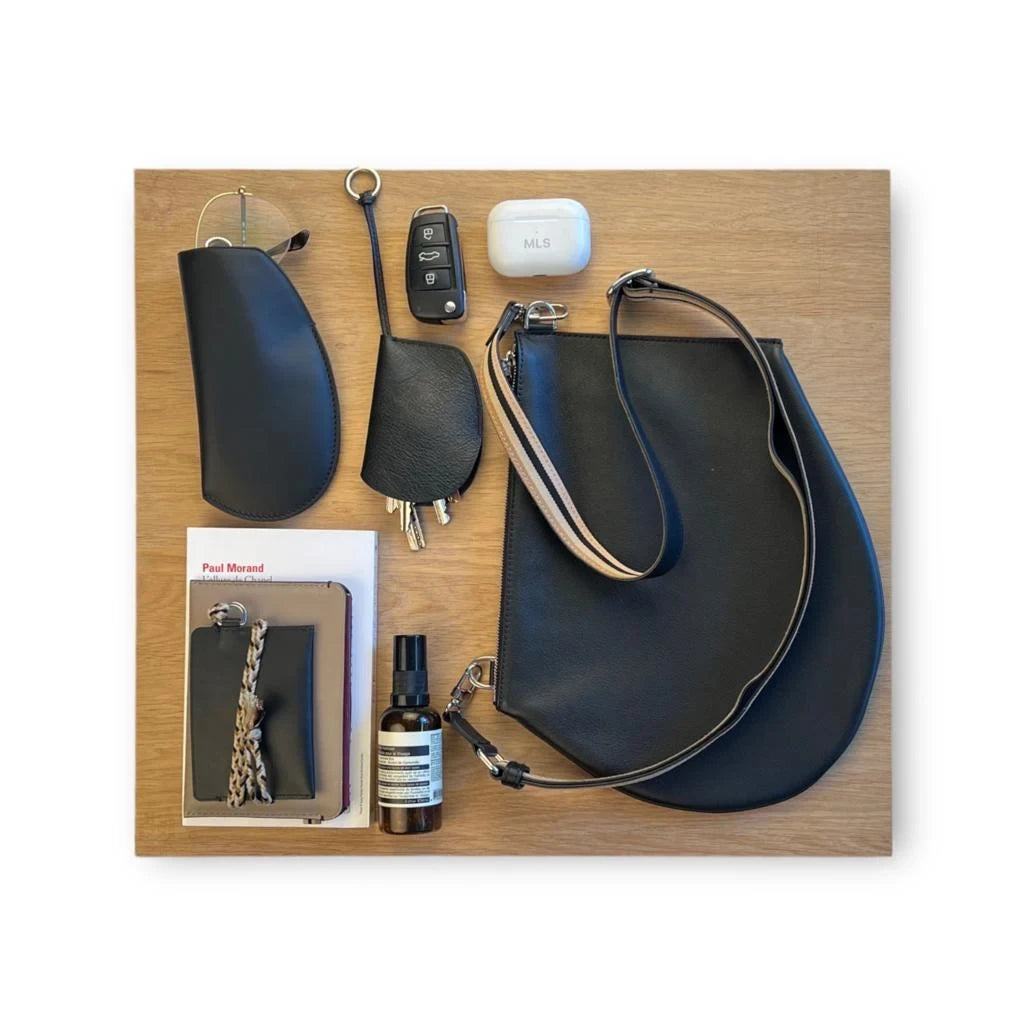Pochette bandoulière - Zip XL - Noir et nylon