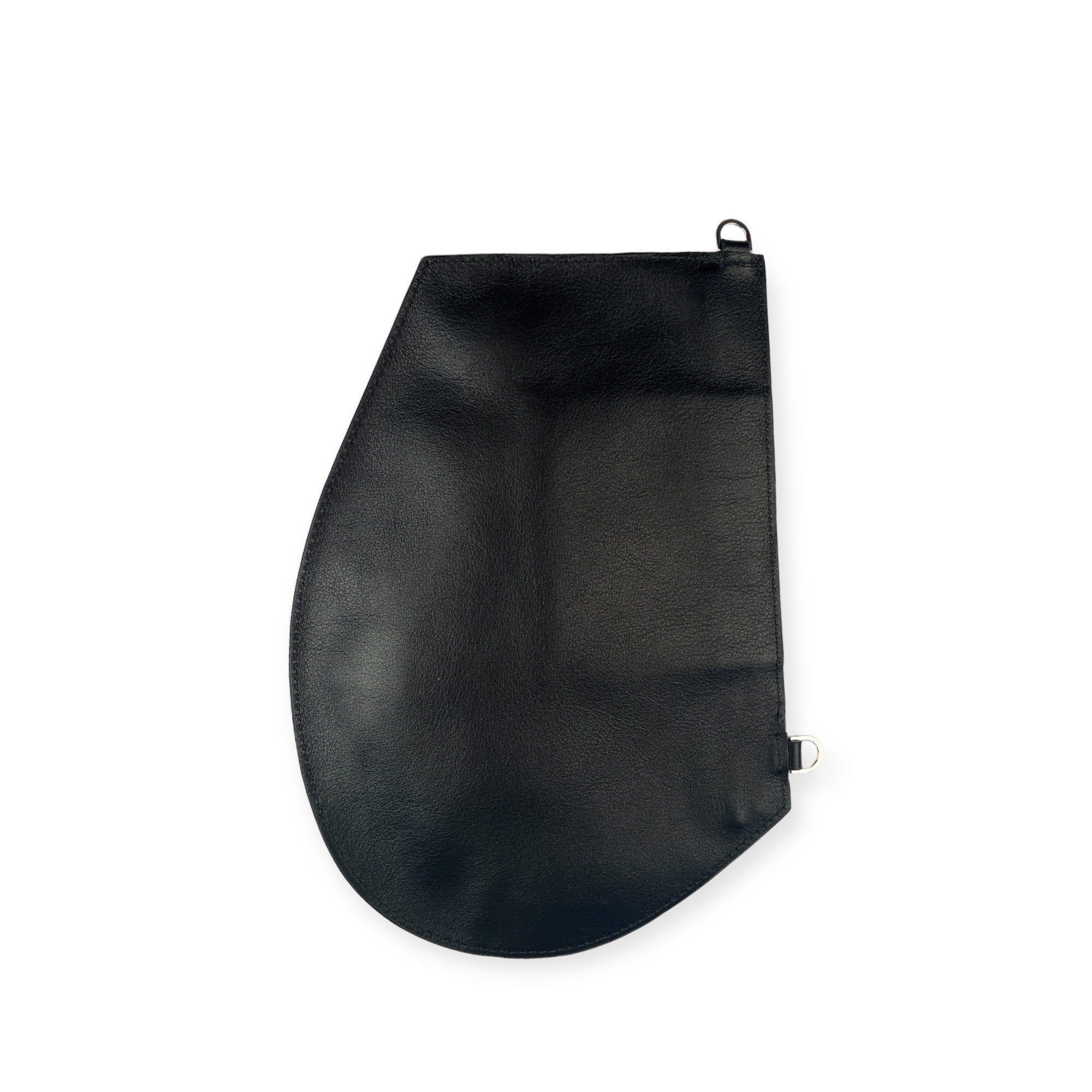 Pochette bandoulière - Zip medium cut - Noir et finitions argentées