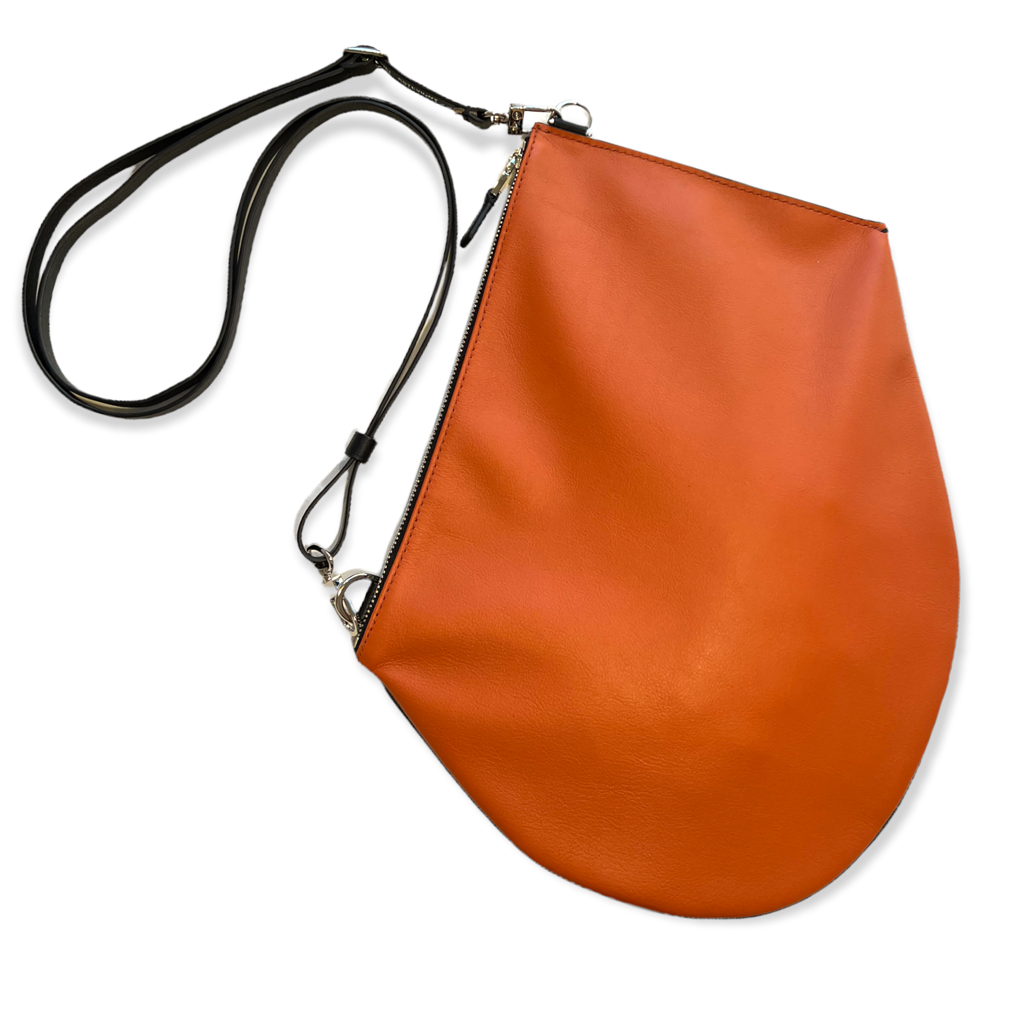 Pochette bandoulière - Zip XL - Orange et noir