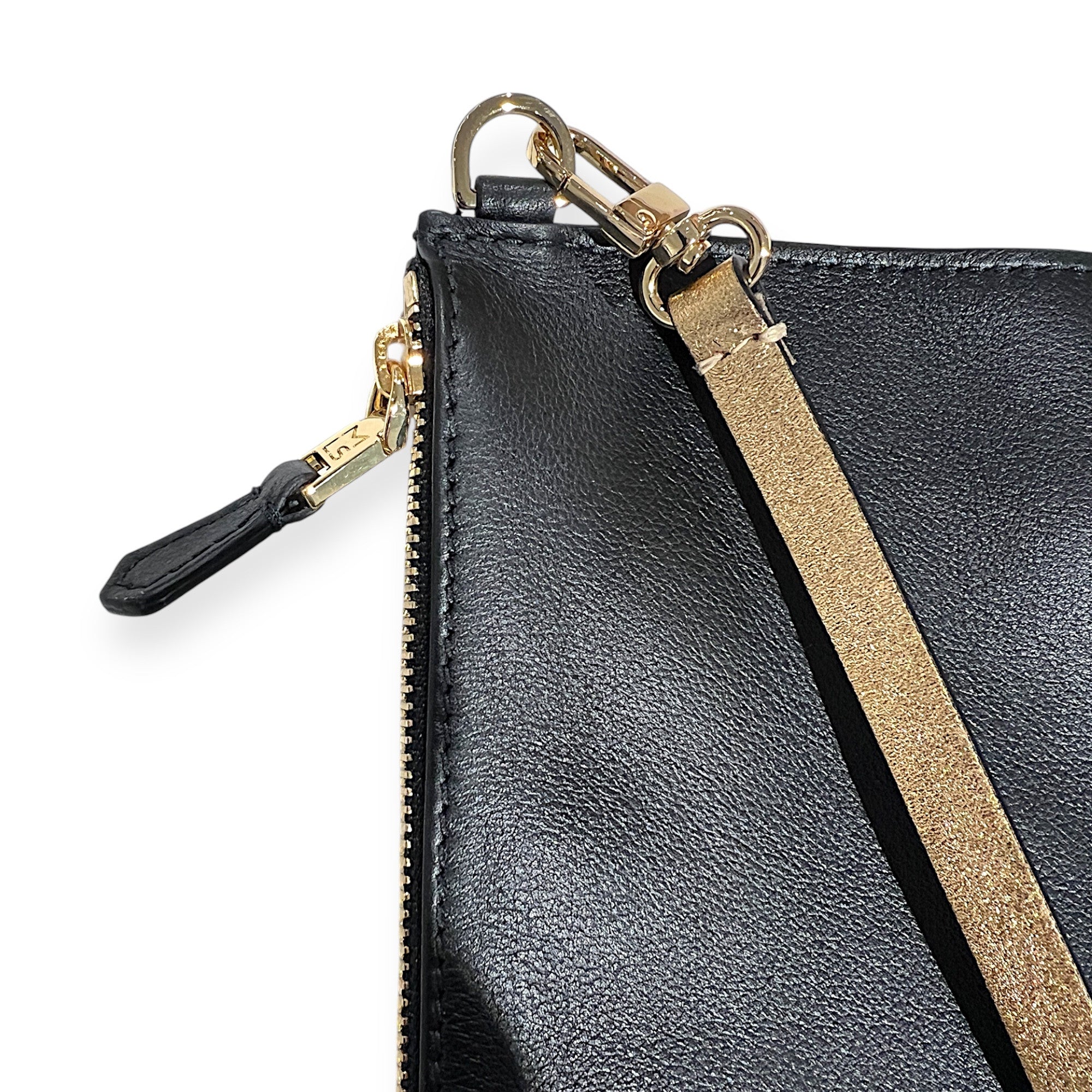 MARIELAURENCESTEVIGNY-gold edition-narrow cross adjustable strap-gold metallic leather a