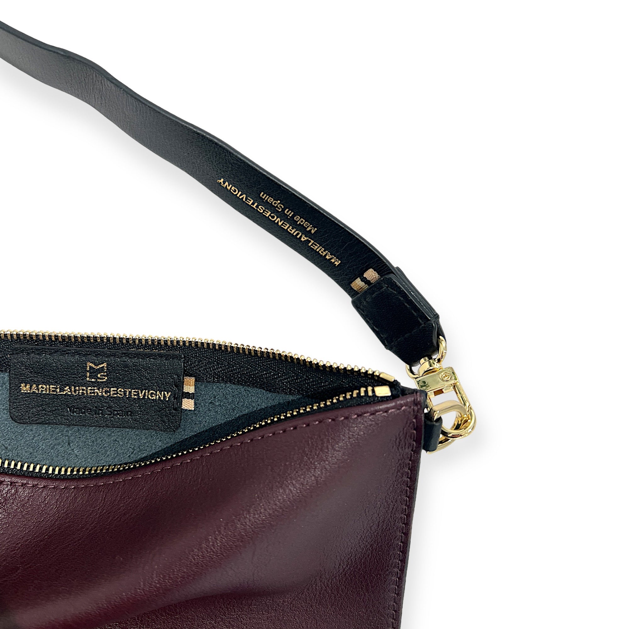 MARIELAURENCESTEVIGNY_Burgundy gold-Zip maxi -inside detail .JPG