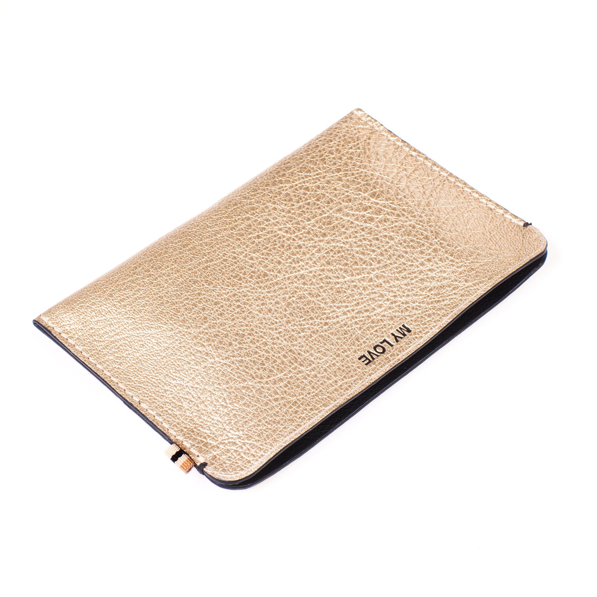 Portefeuille RFID - Travel - My love doré