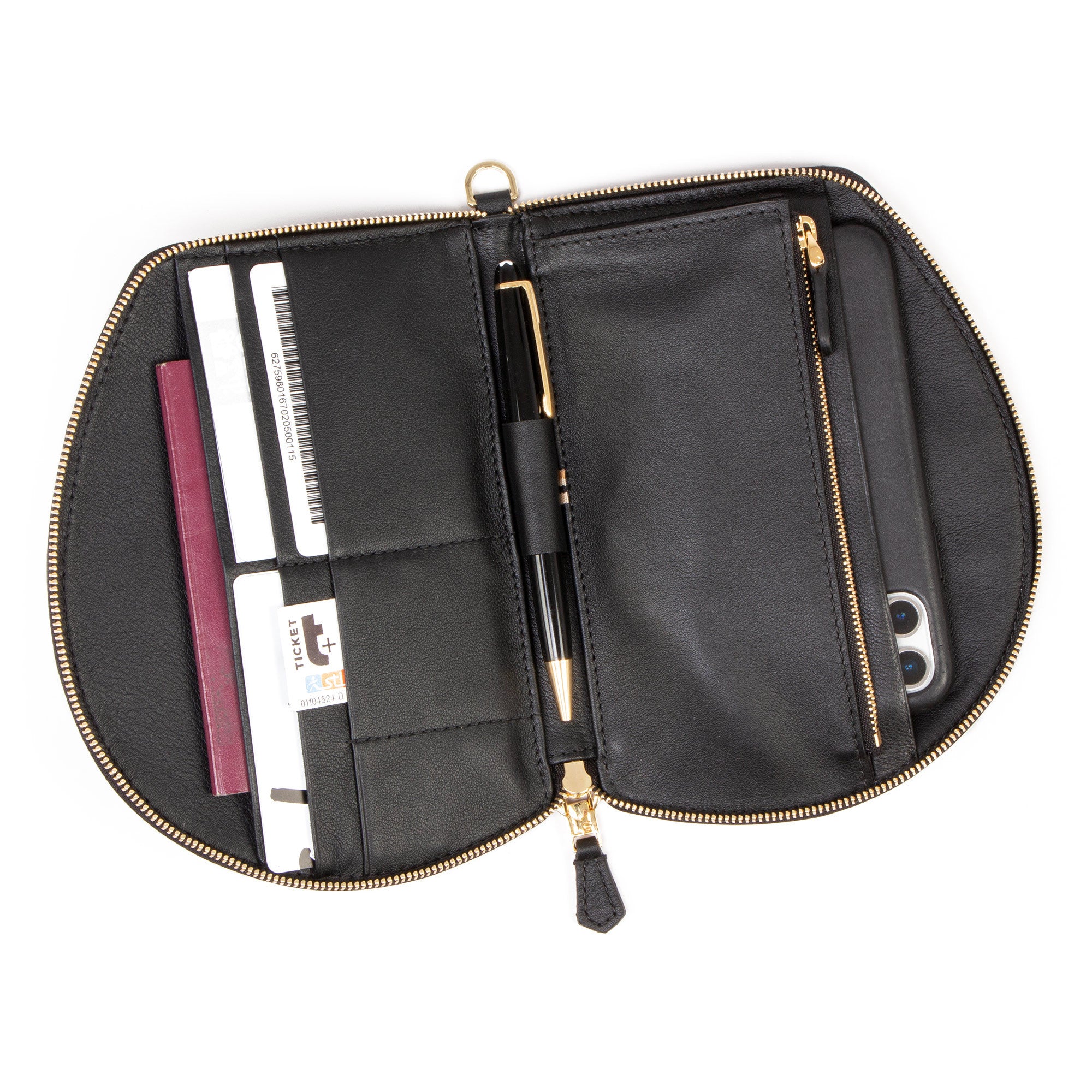 Pocket organizer - Pocket medium - Black with gold trim