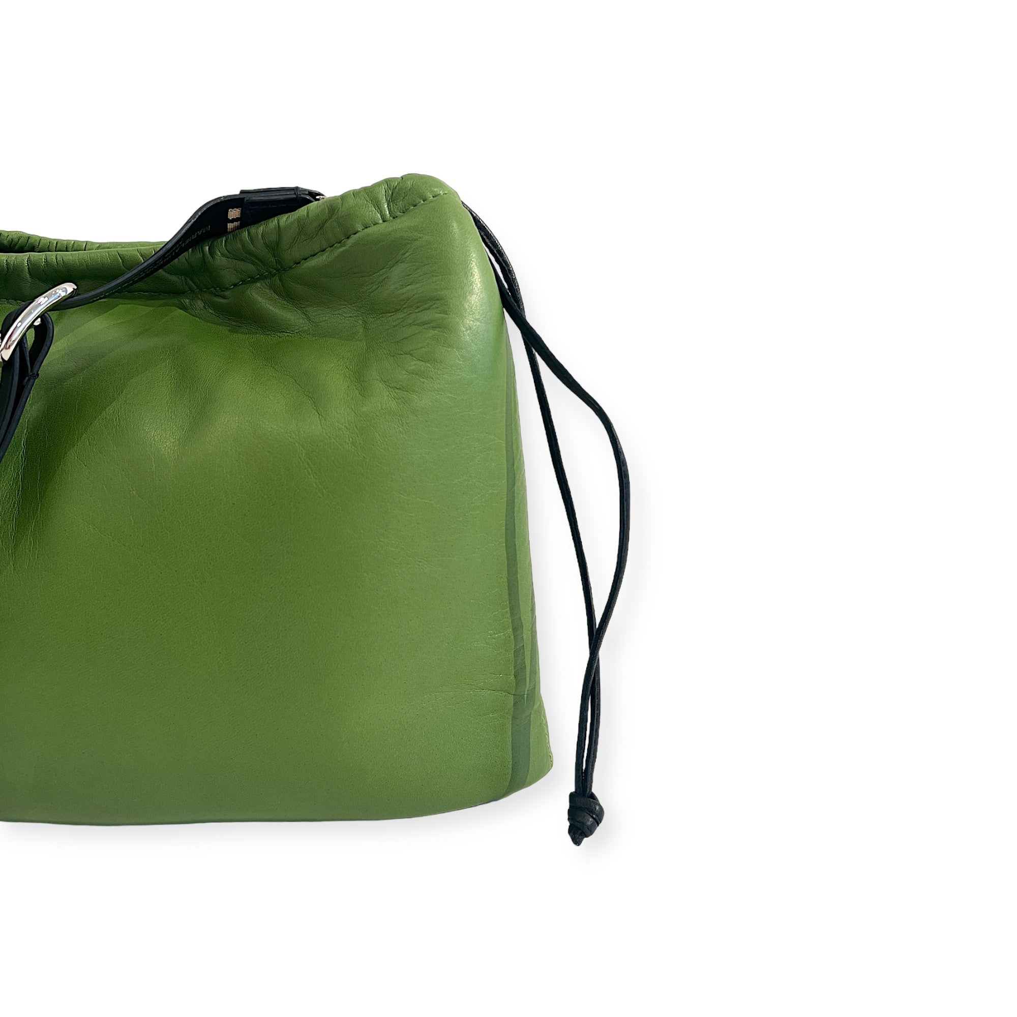 MARIELAURENCESTEVIGNY__String pouches maxi-Green -packshoot large black strap detail.JPG