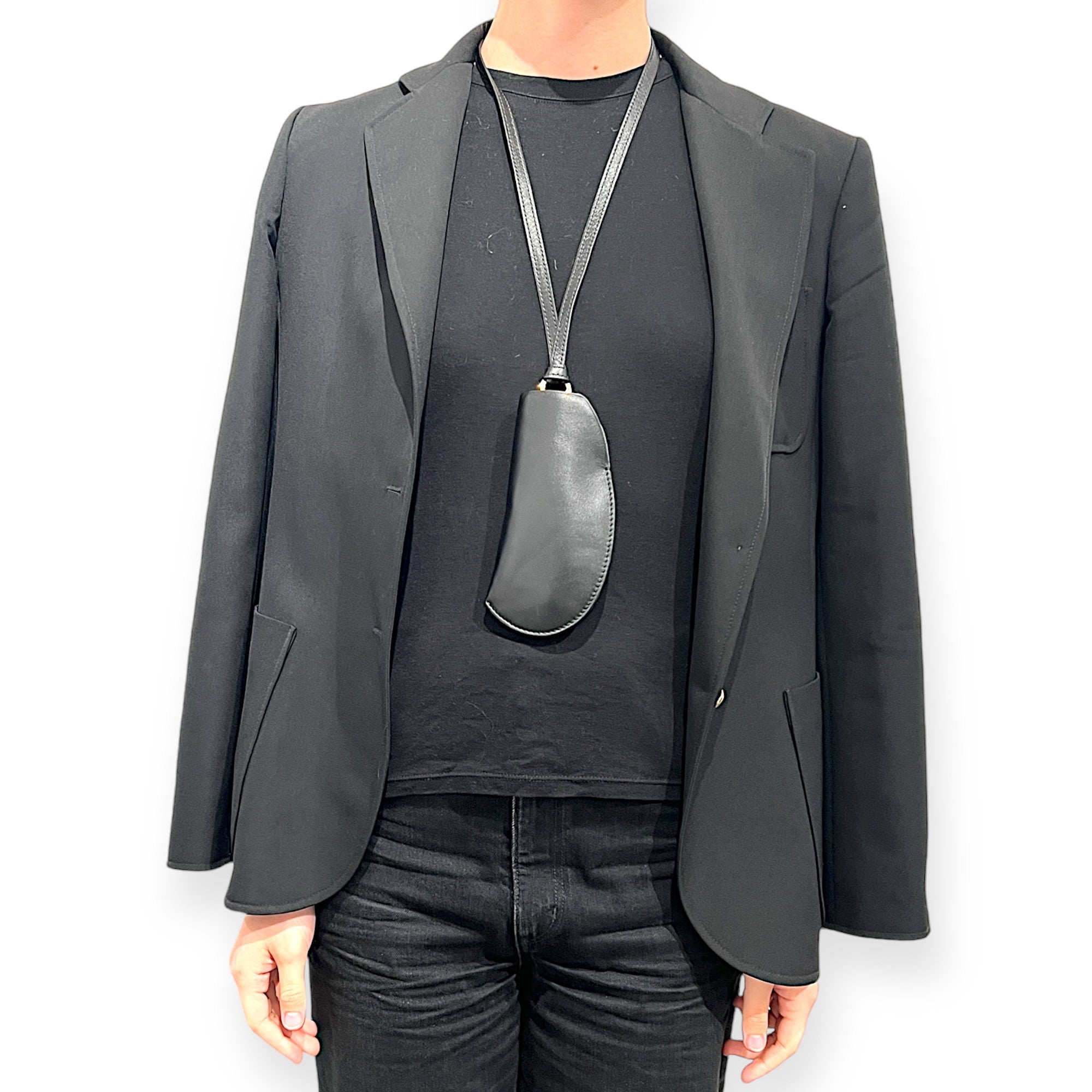 Étui à lunettes - Noir et finitions dorées