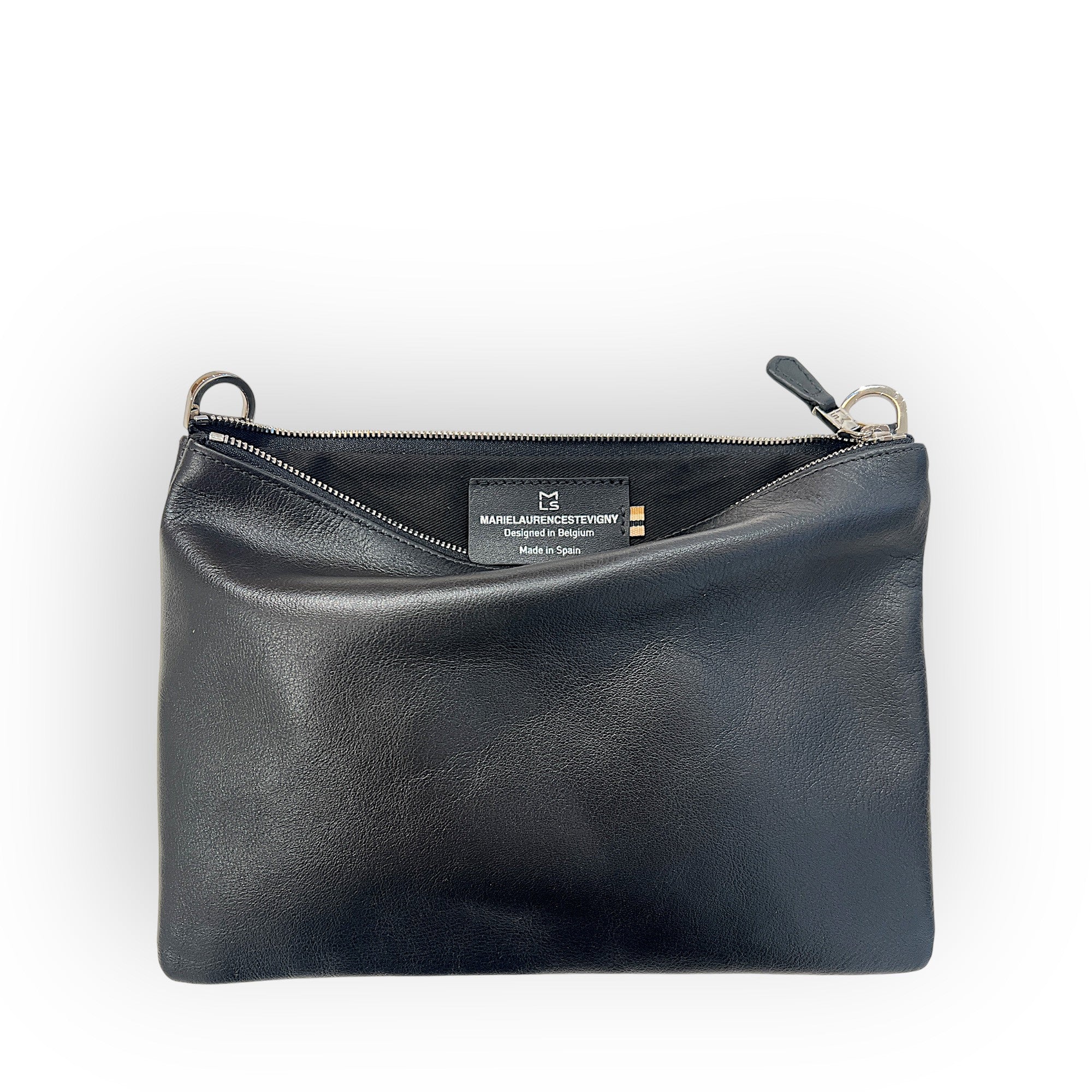 MARIELAURENCESTEVIGNY_DUO Pocket maxi Black black -inside - flat view signature - double