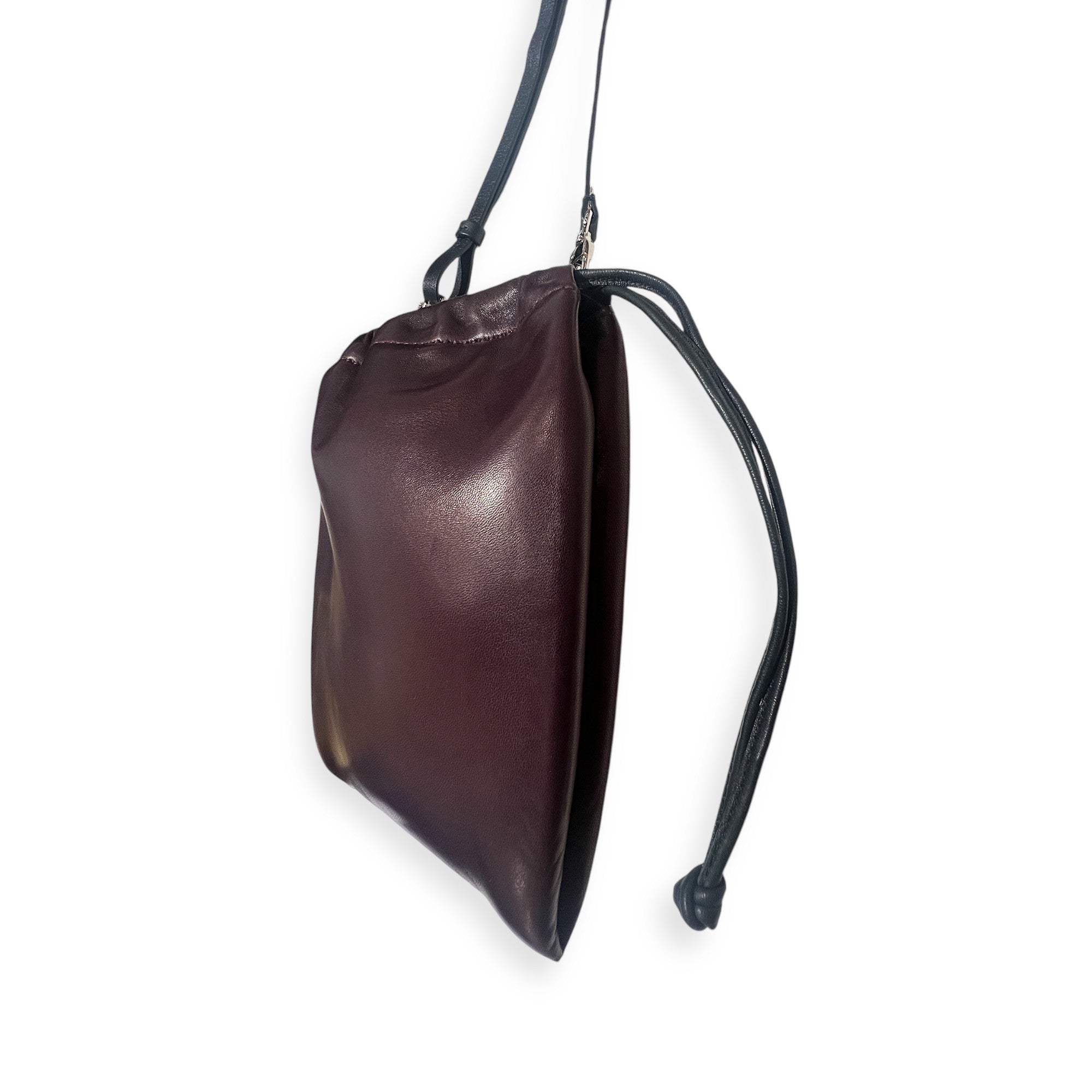 Pochette à lien de serrage - String micro - Bordeaux et noir