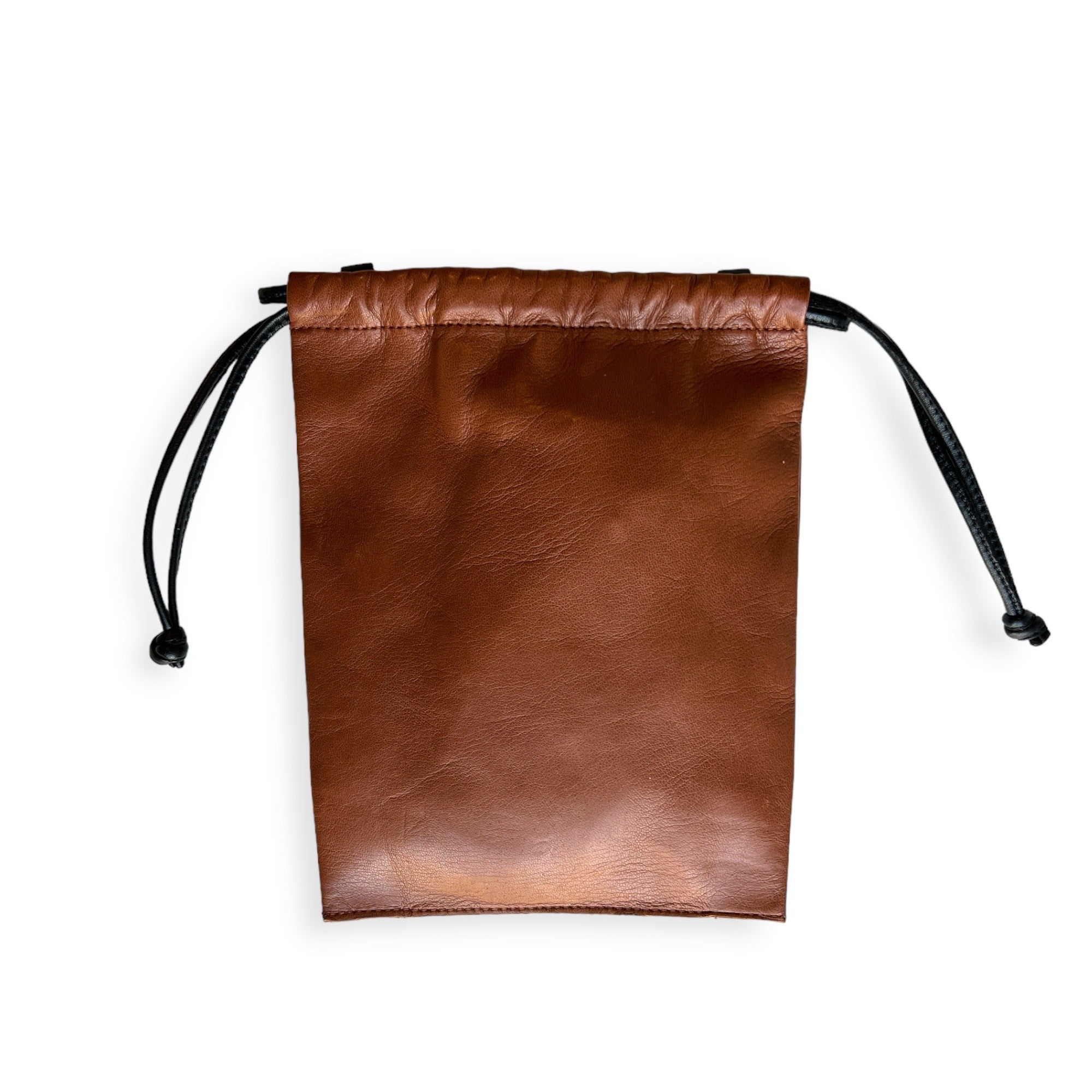 MARIELAURENCESTEVIGNY-Drawstring pouch combo - drawstring pouch -Tan -front flat.JPG