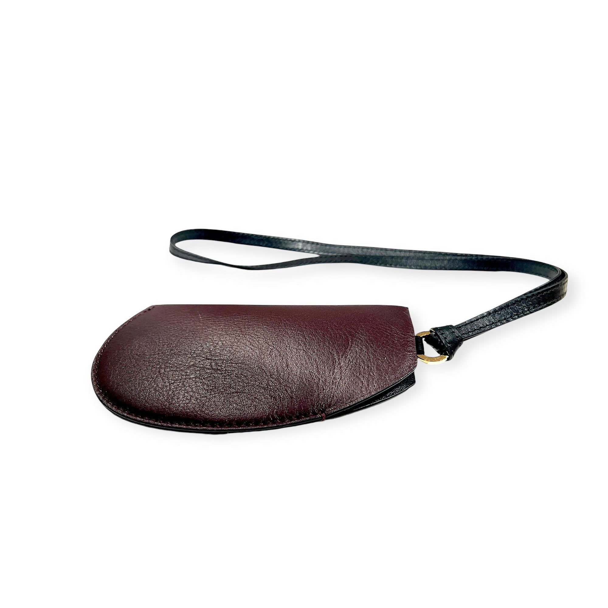 Étui à lunettes - Bordeaux et finitions dorées
