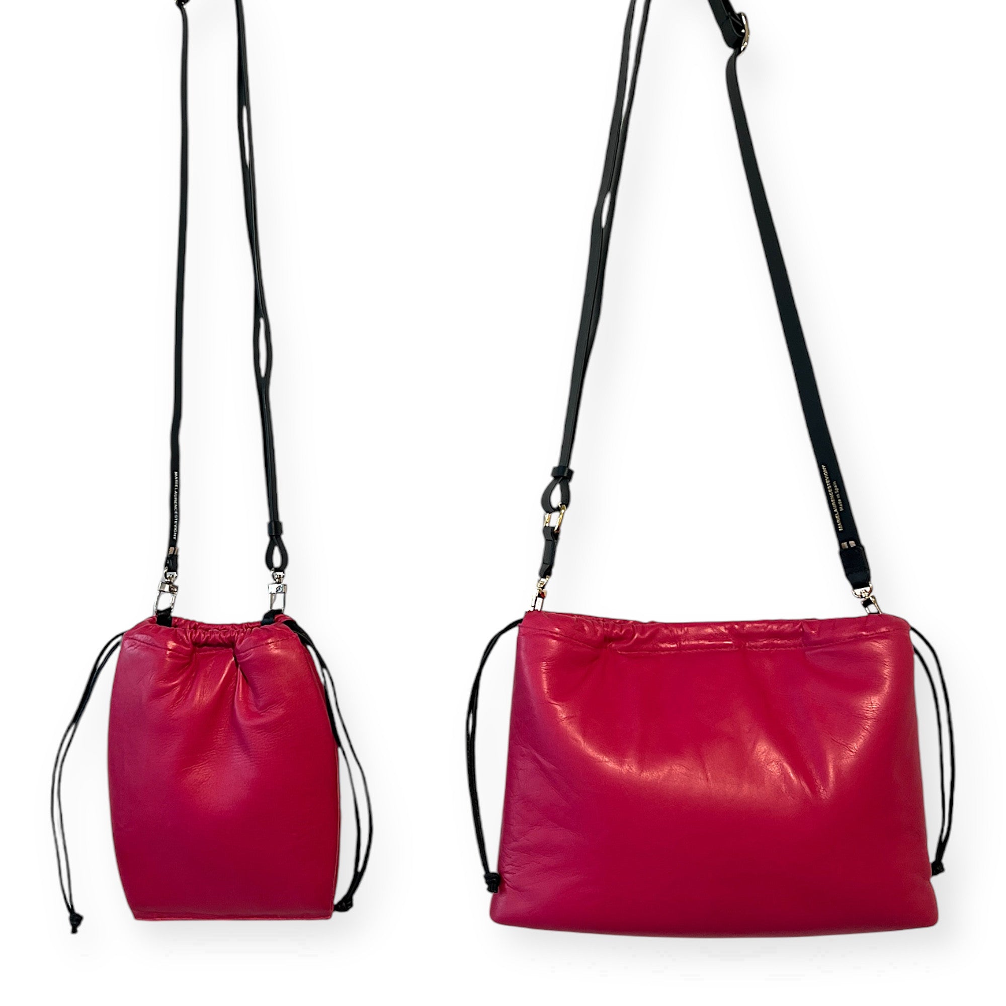 MARIELAURENCESTEVIGNY__String pouches micro and maxi-pink-color edtion -packshoot -front w