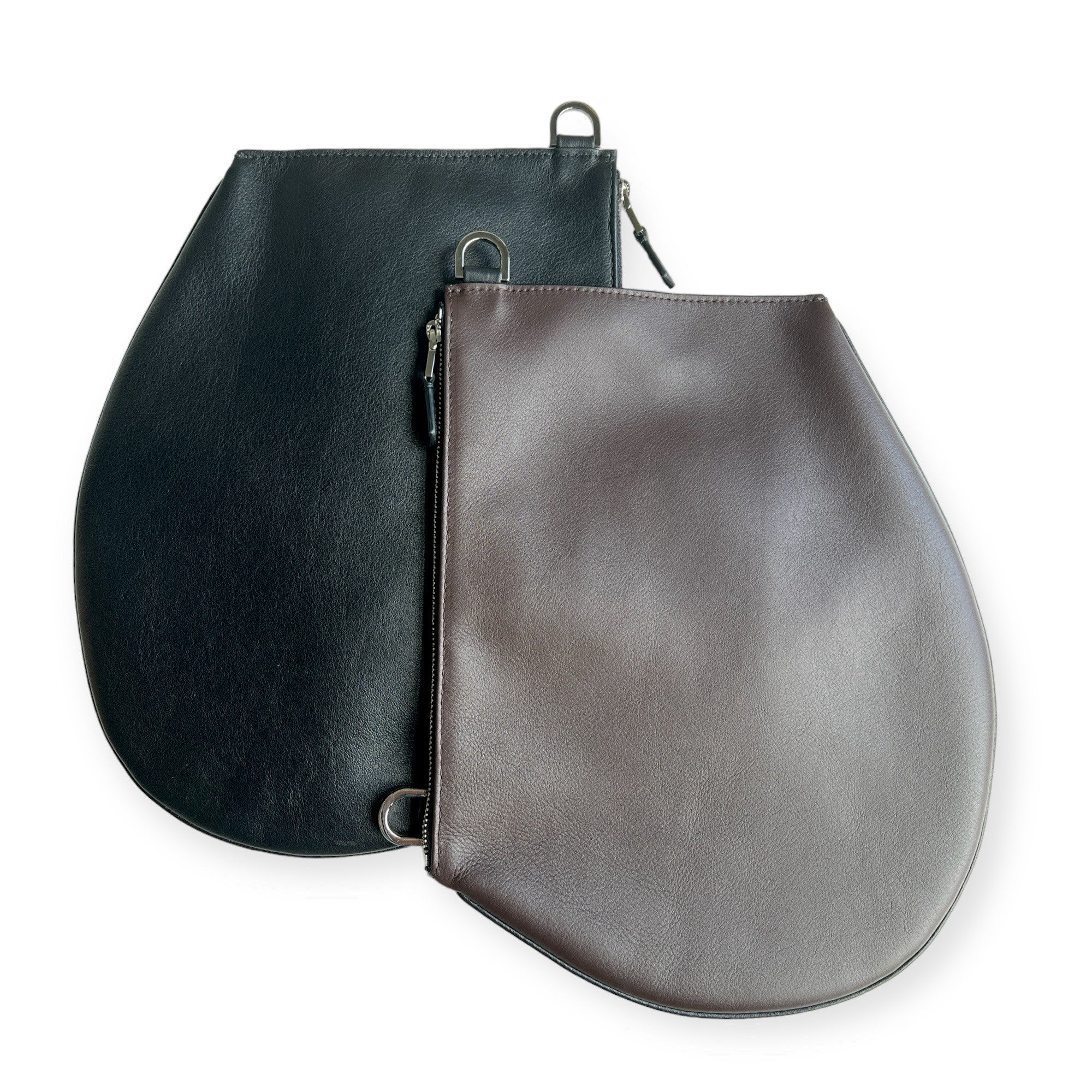 Pochette bandoulière - Zip XL - Ébène et noir