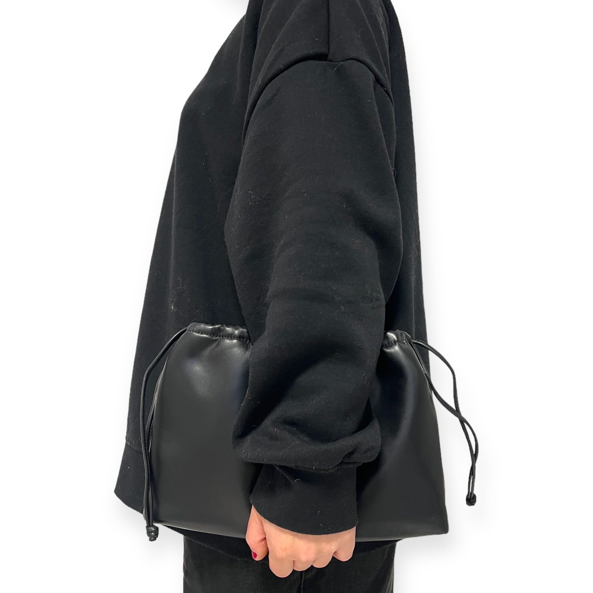 Pochette à lien de serrage - String medium - Noir