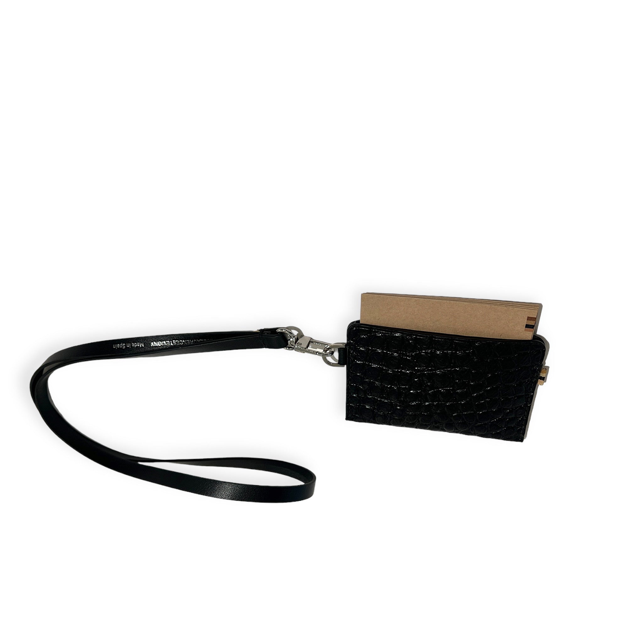 Porte-cartes - Noir croco