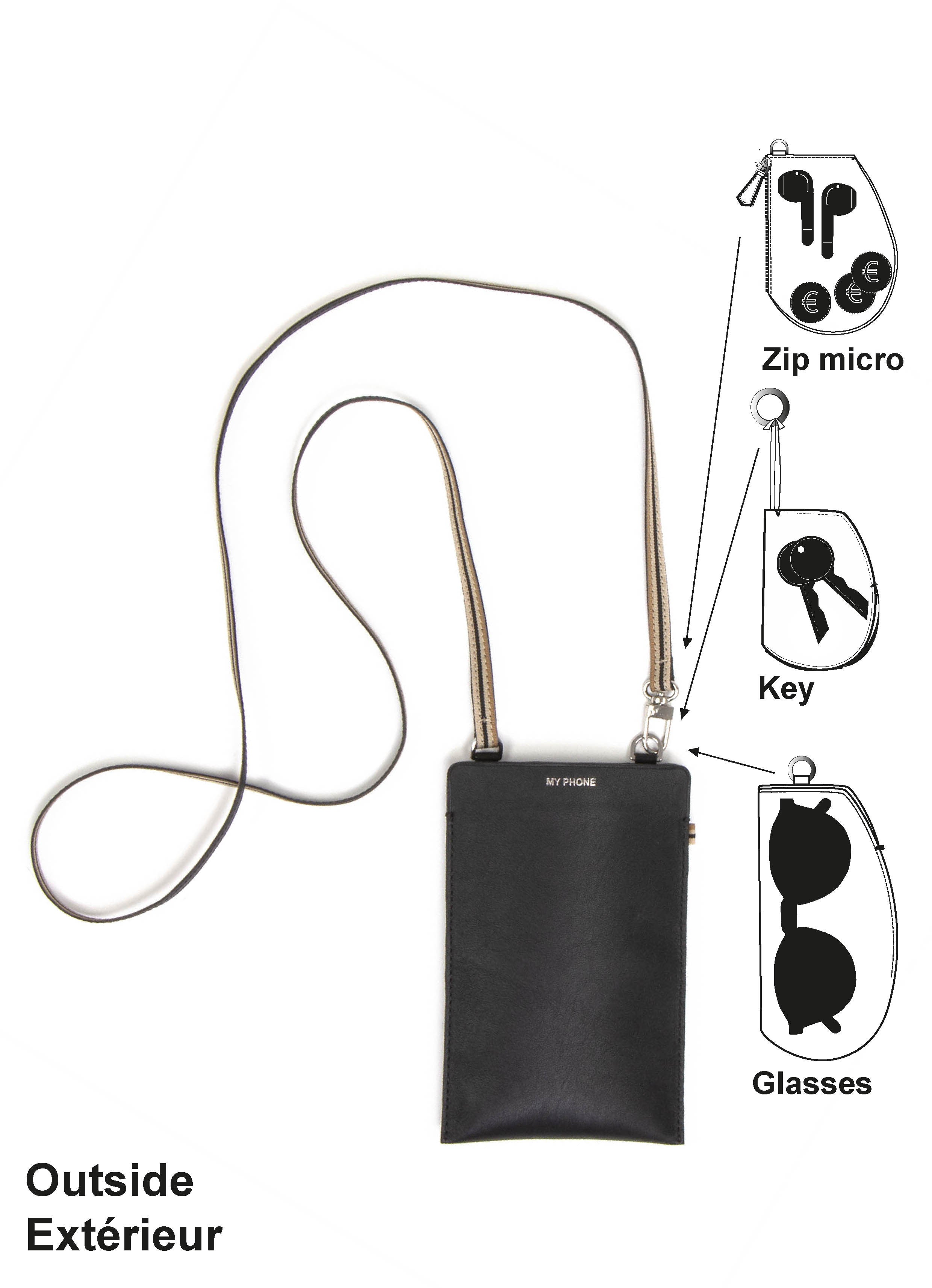 Phone -sac à téléphone - phone case-sac