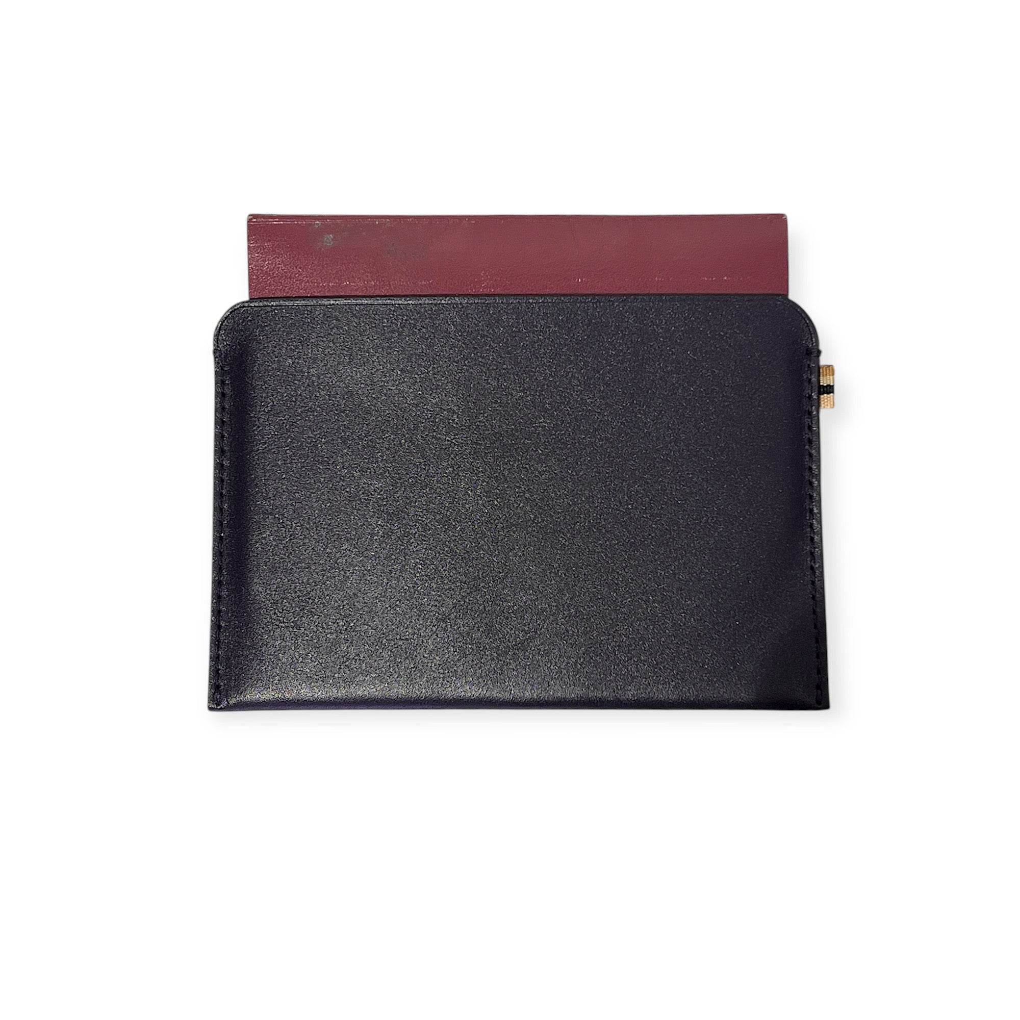 MARIELAURENCESTEVIGNY Travel passport rfid wallet - Ink blue edtion -front with passport