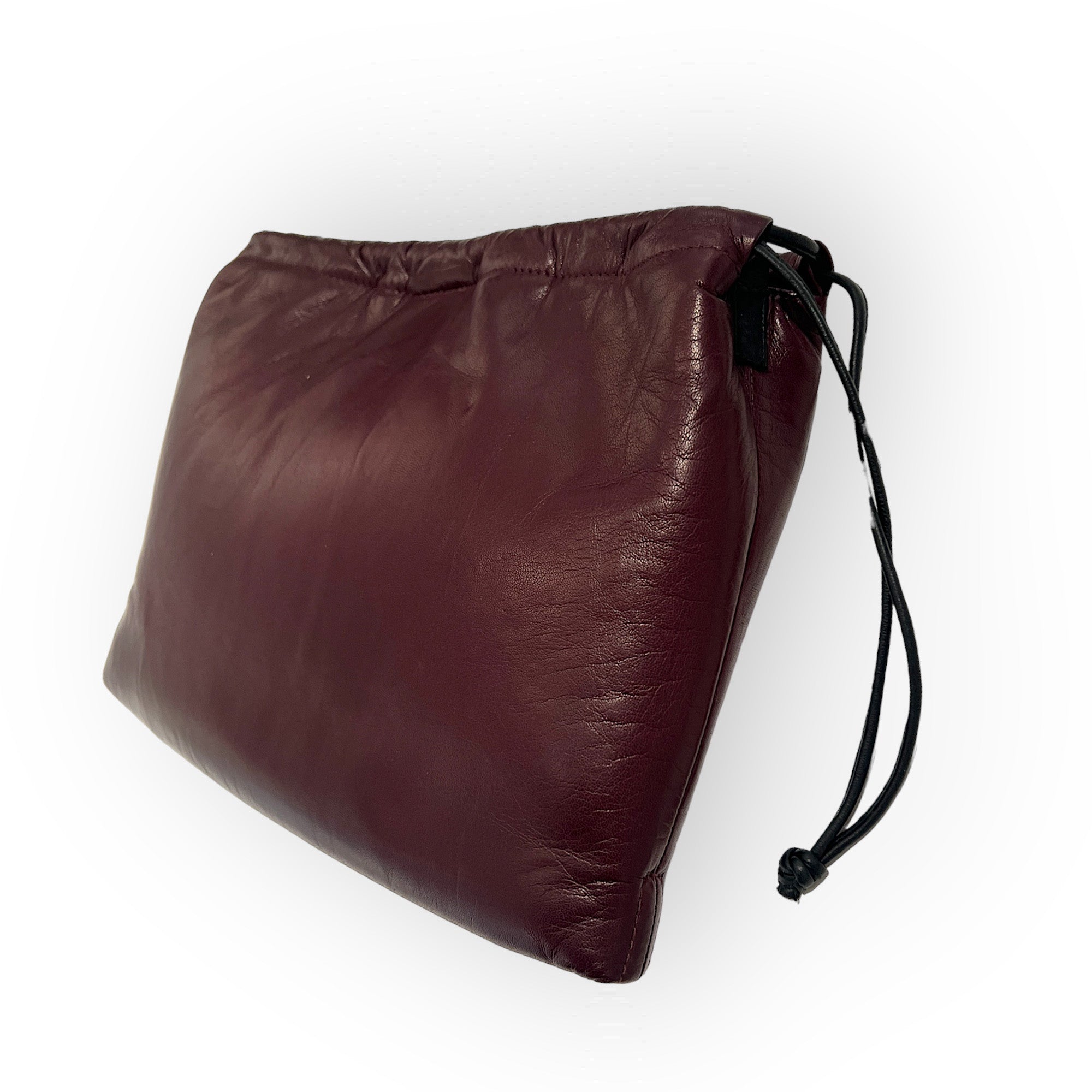 Pochette à lien de serrage - String medium - Bordeaux profond et noir