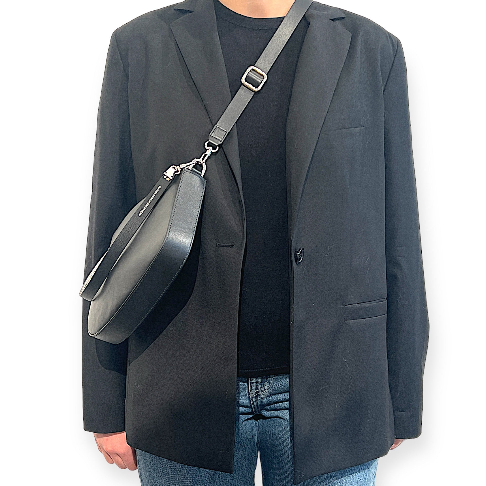 MARIELAURENCESTEVIGNY__ Zip baguette maxi-Black with cross micro & cross large 2-Portée.JP