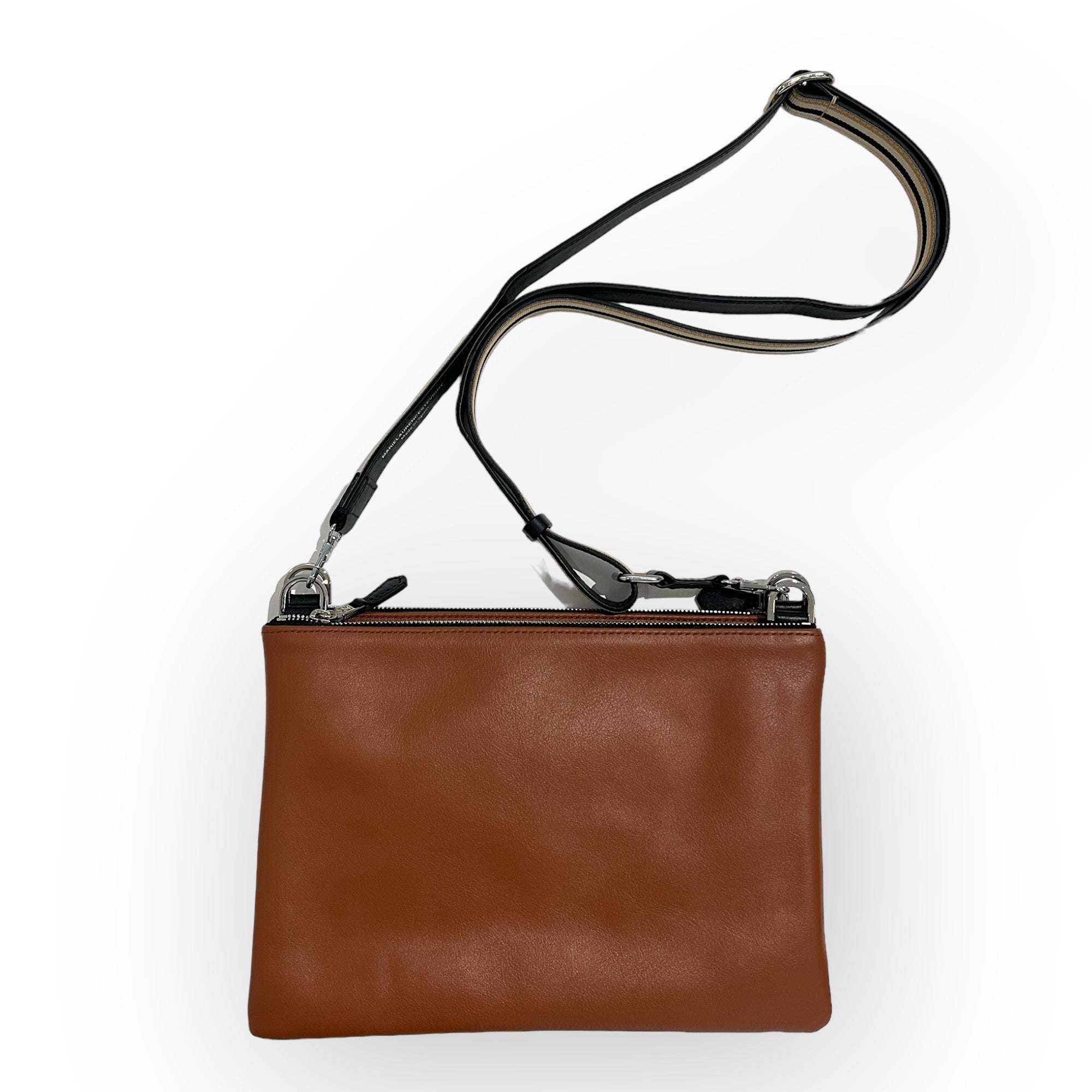 MARIELAURENCESTEVIGNY_DUO Pocket maxi Tan tan with large cross strap Skin - front and bac