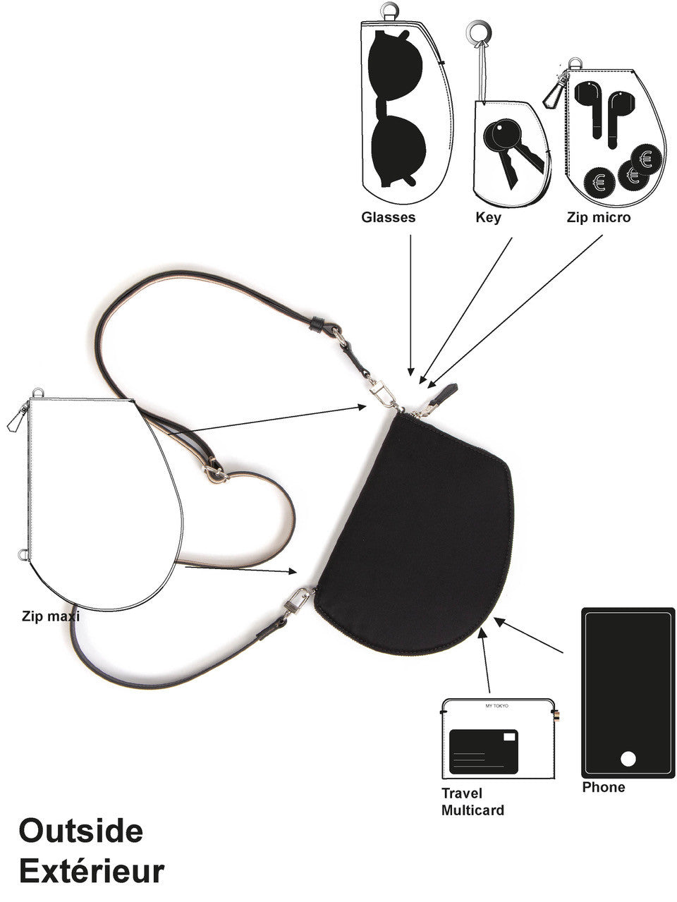 Cabas pocket pliable - Naturel