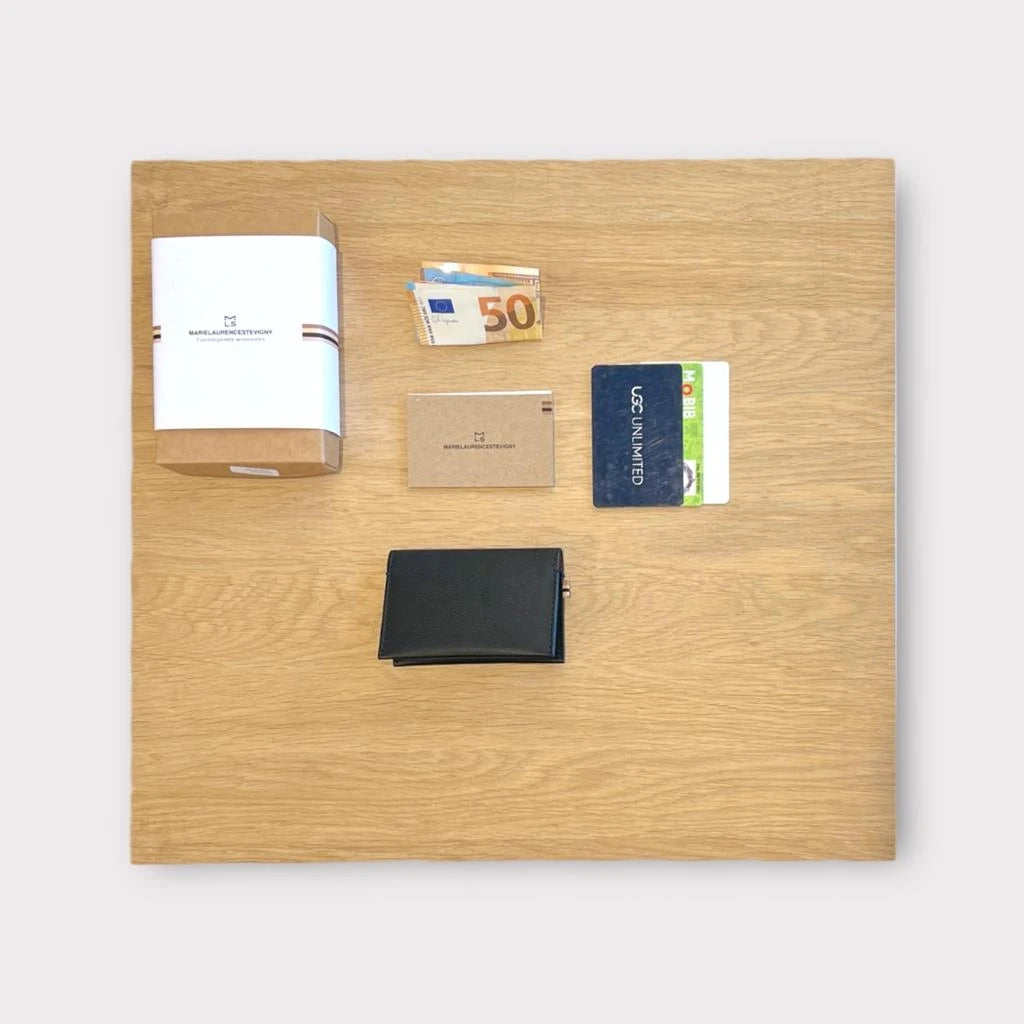Portefeuille fin RFID - Noir