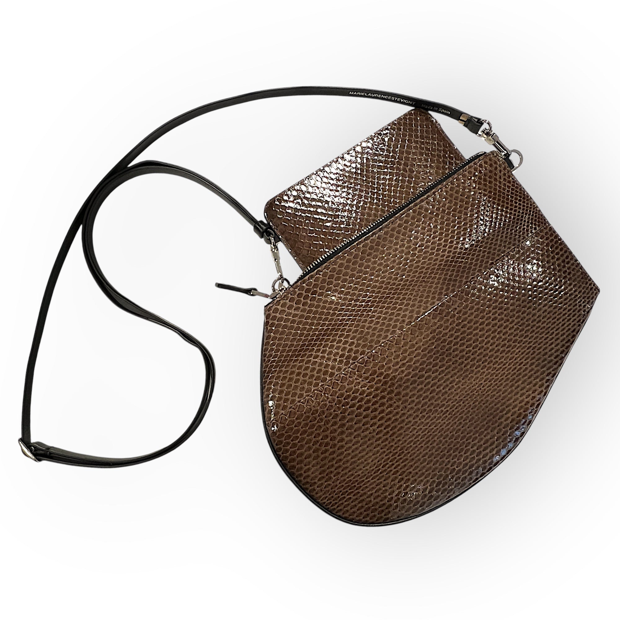 Portefeuille RFID - Travel - Serpent marron moka
