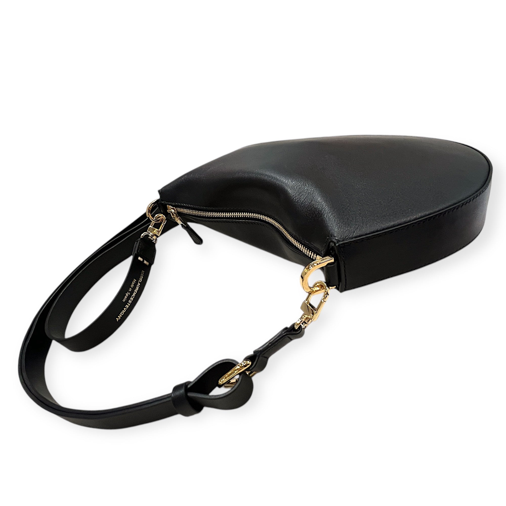 MARIELAURENCESTEVIGNY-gold edition-narrow cross adjustable strap-gold metallic leather a