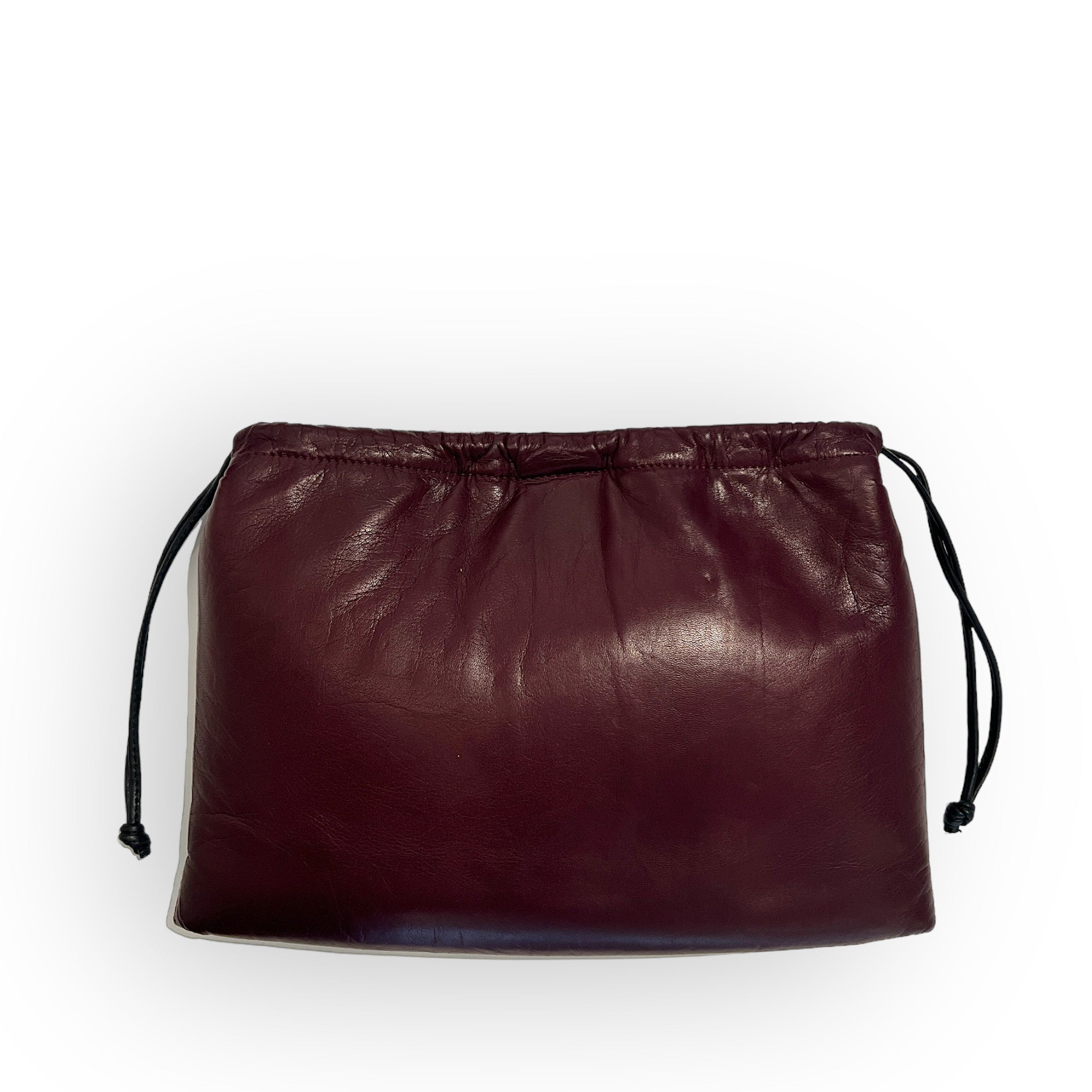 Pochette à lien de serrage - String medium - Bordeaux profond et noir