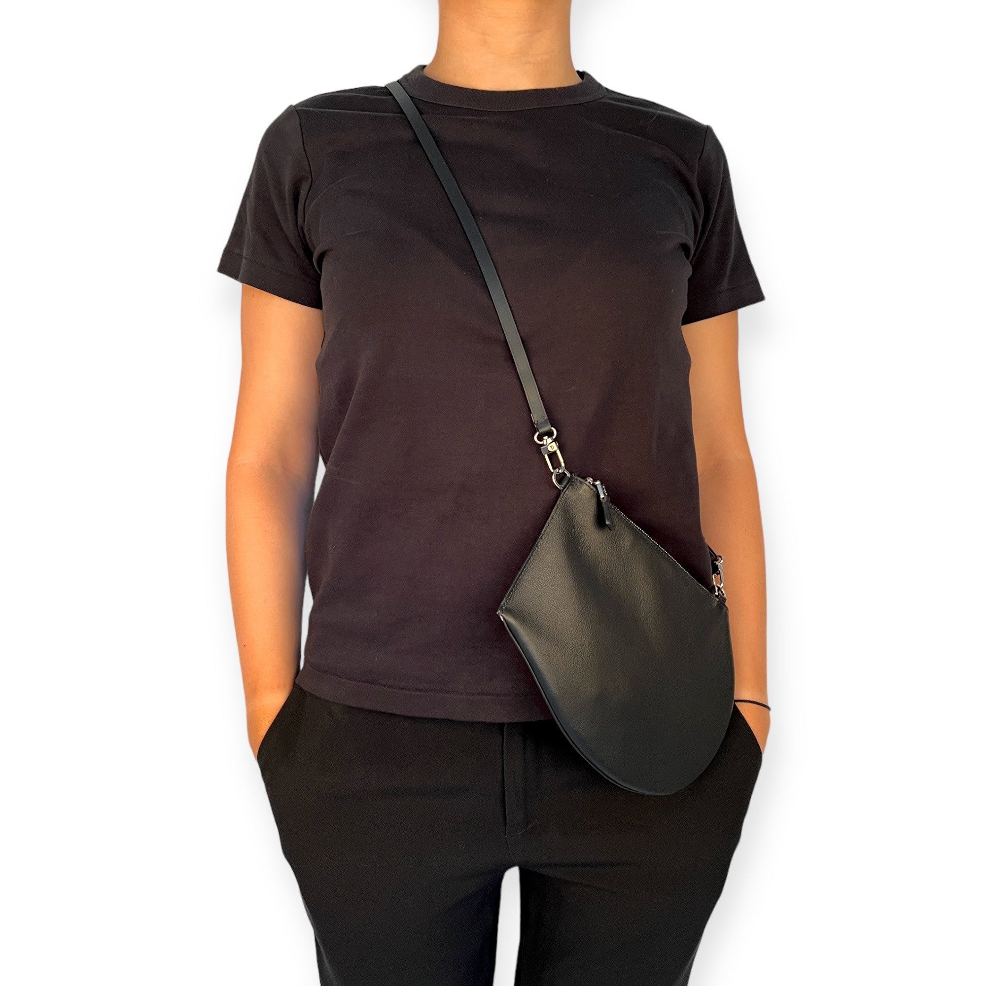 Pochette bandoulière - Zip medium - Vert