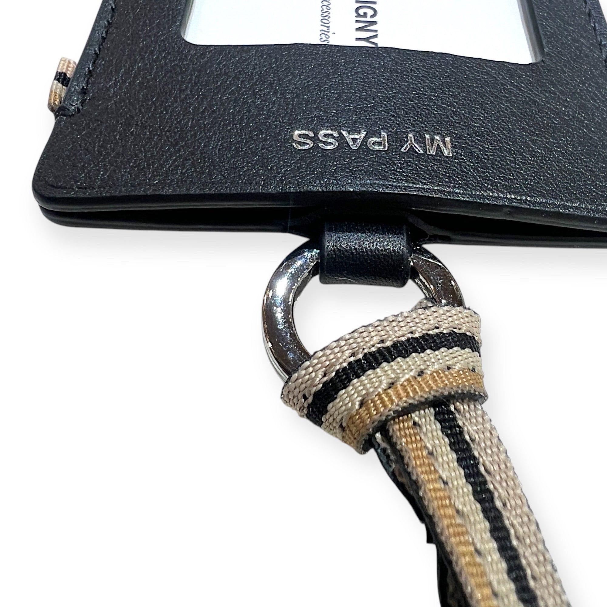 MARIELAURENCESTEVIGNY-skin edtion -handtag and pass holder - with MY PASS MESSAGE _BLACK l